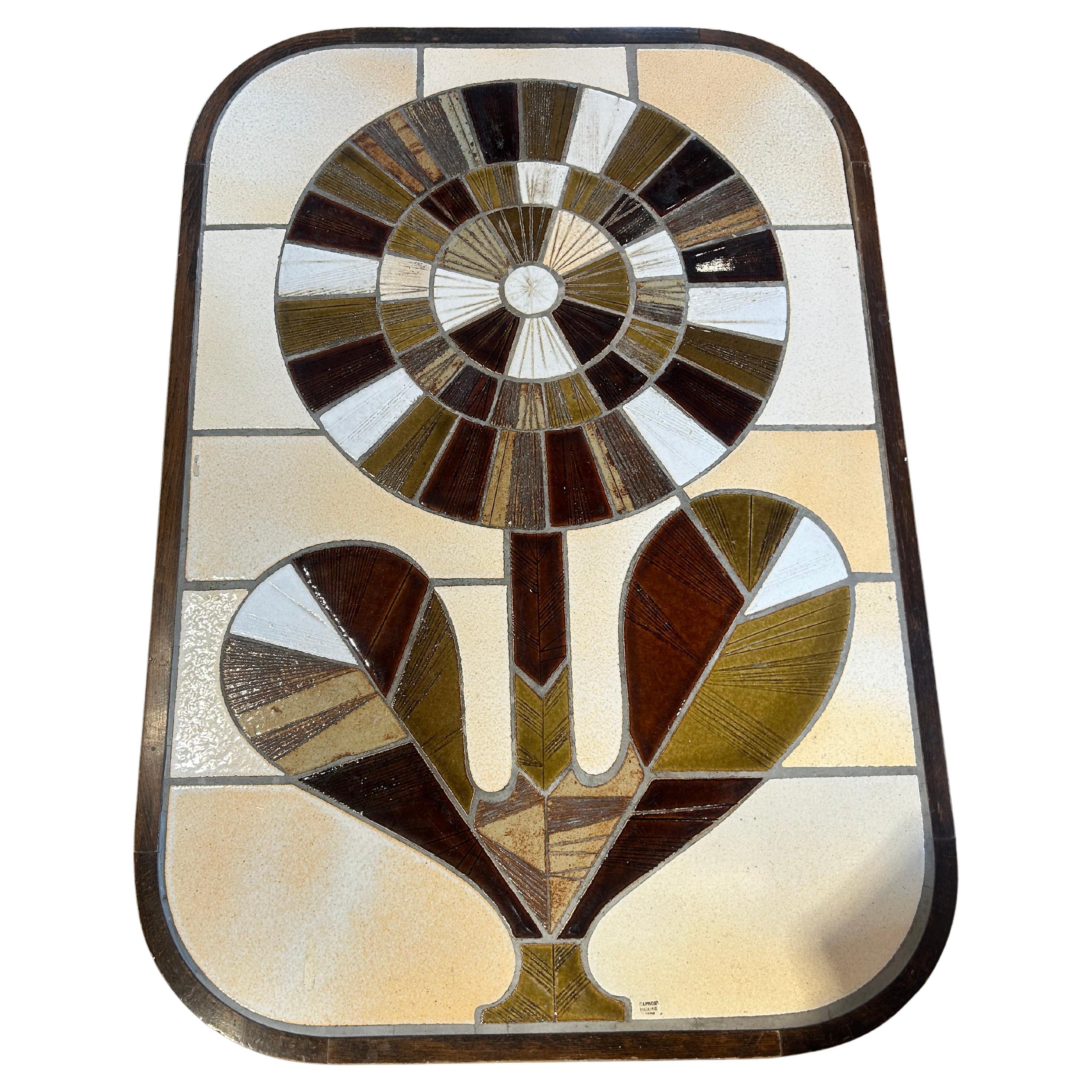 Roger Capron - Tavolino da caffè a forma di fiore in vendita