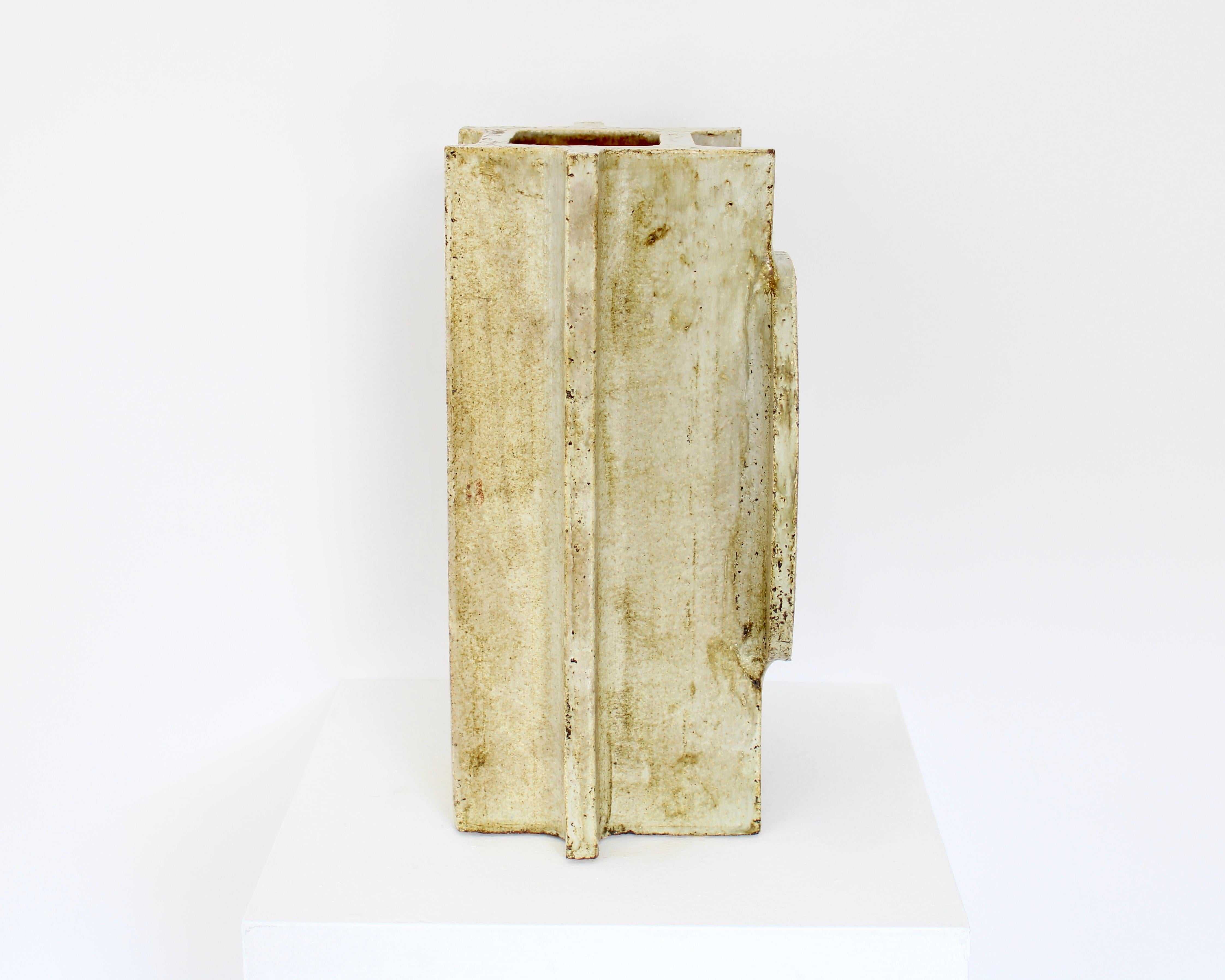 Roger Capron French Ceramic Artist Vase Day and Night Vallauris, France c 1970 In Excellent Condition For Sale In Chicago, IL