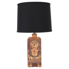 Lampe de table en céramique française Roger Capron, image de femme, vers 1977