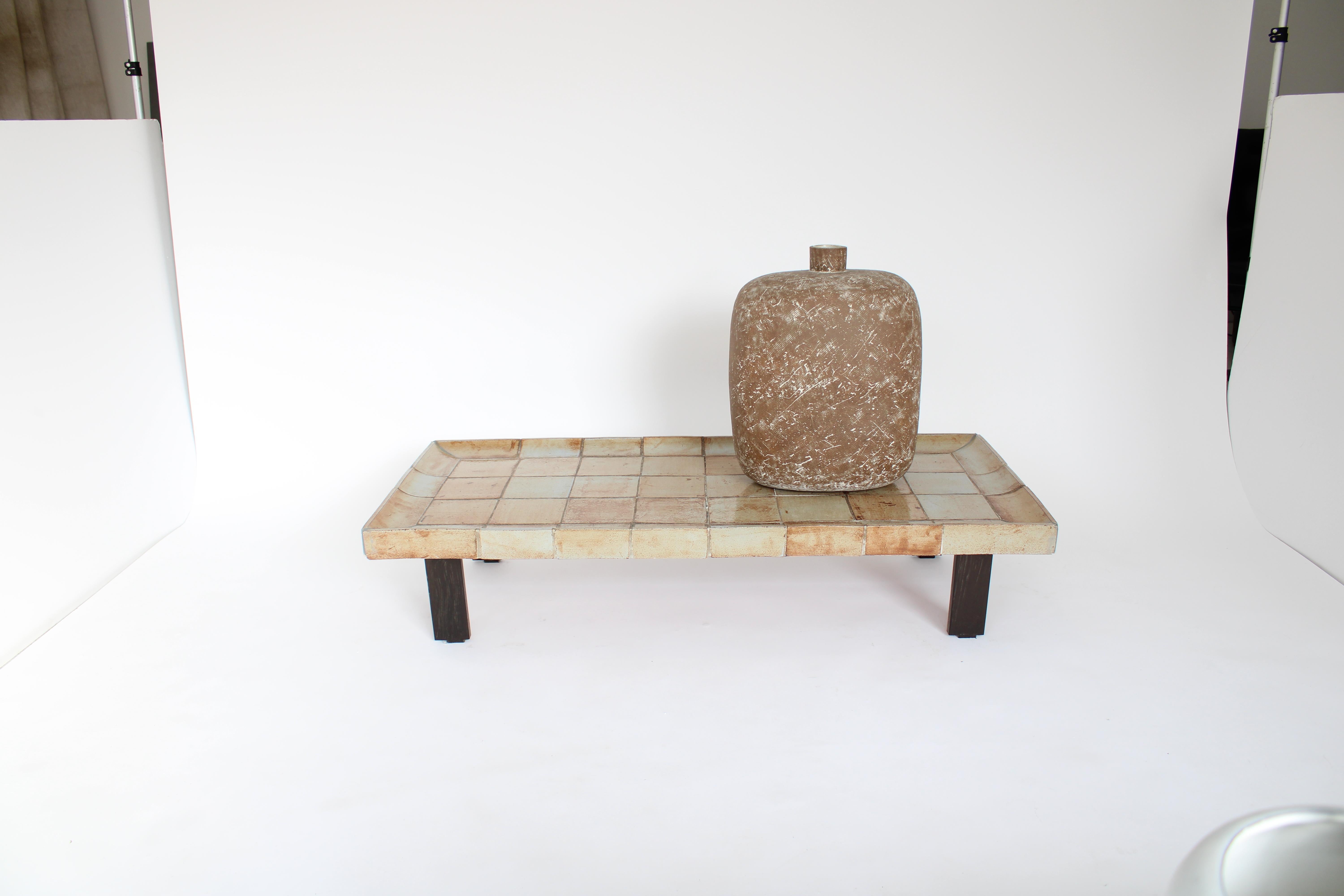 Roger Capron Table basse en céramique française Modèle Cuvette Vallauris en vente 3