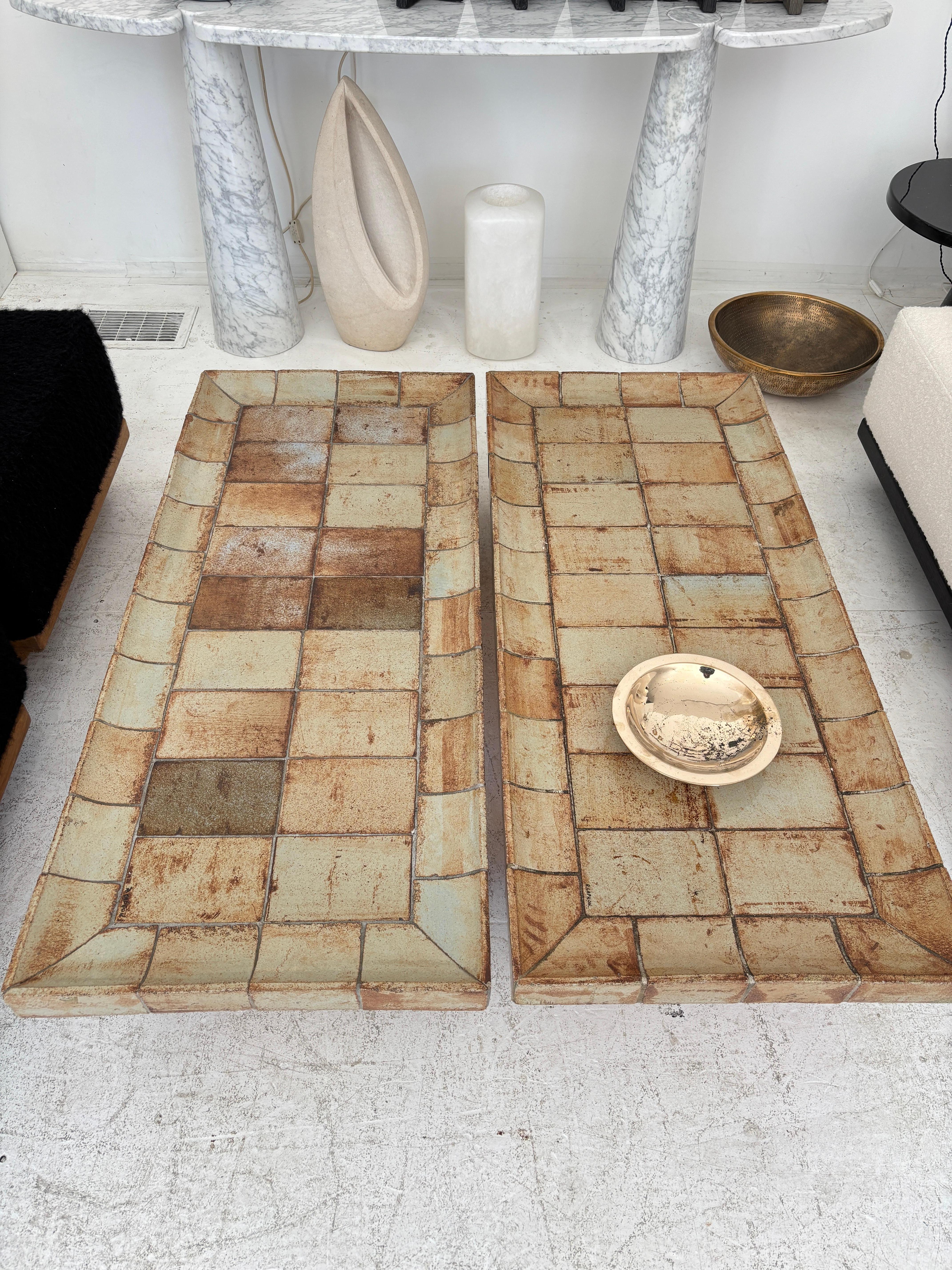 Roger Capron French Ceramic Tile Coffee Table Model Cuvette Vallauris 15