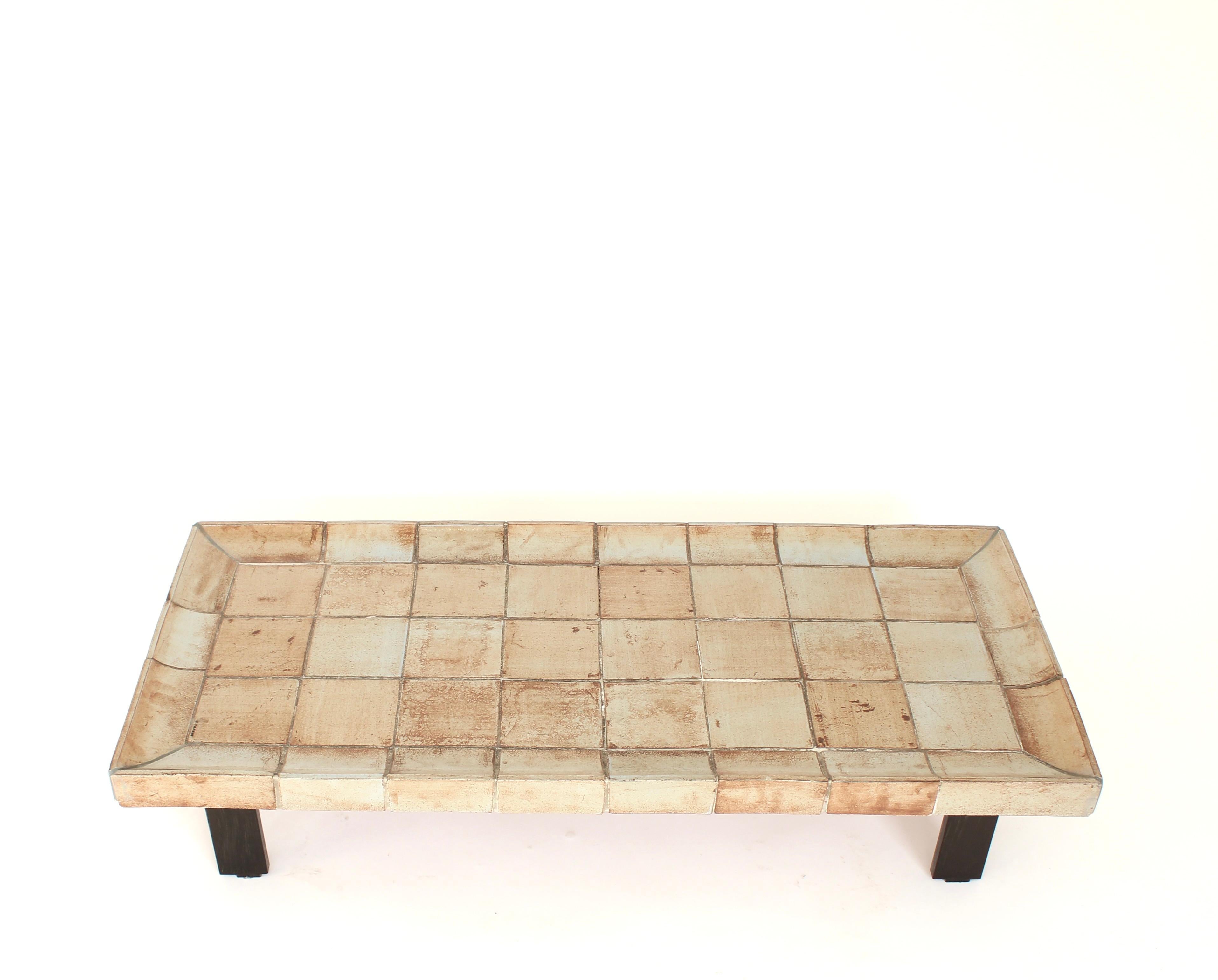 Céramique Roger Capron Table basse en céramique française Modèle Cuvette Vallauris en vente