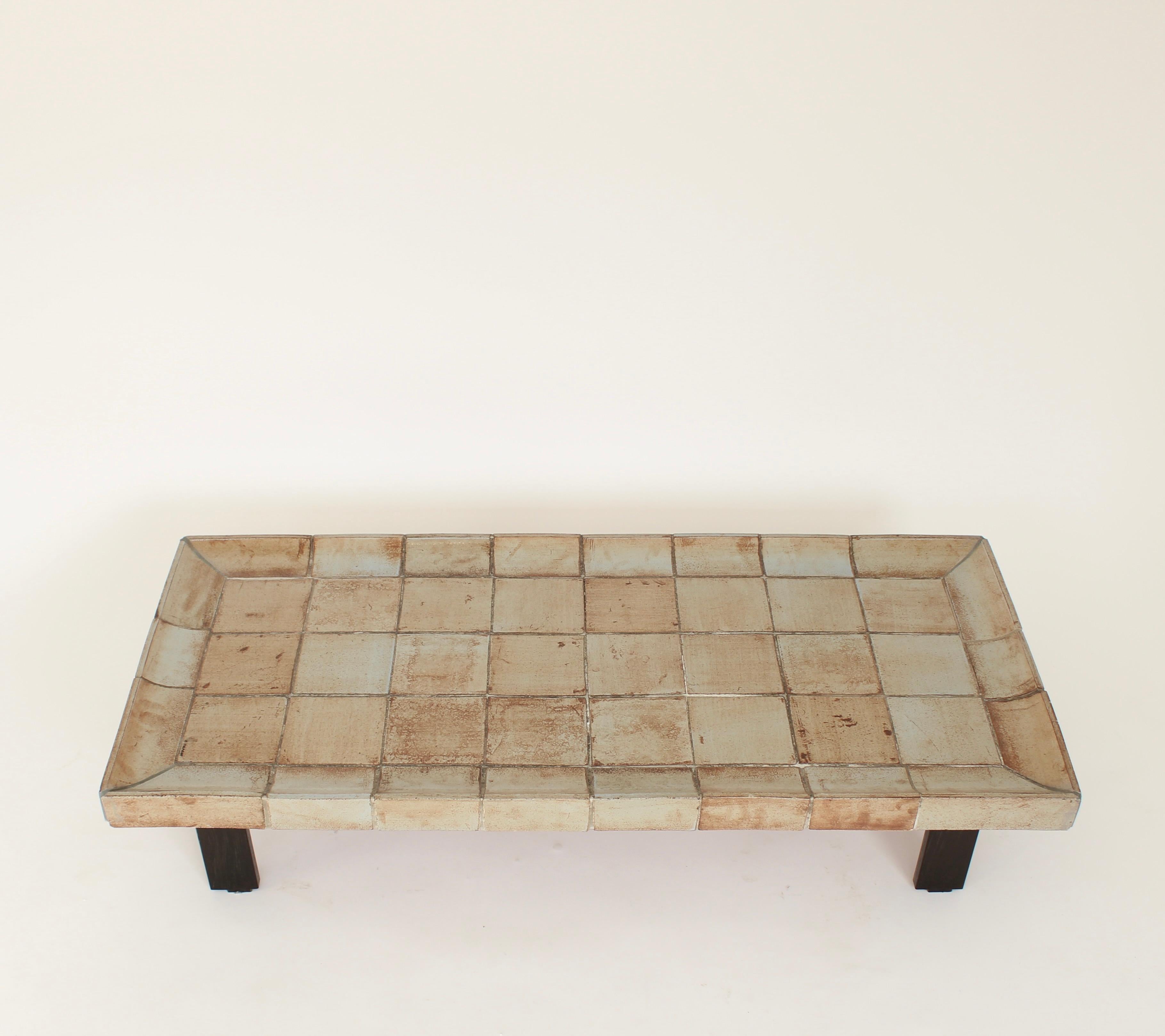 Roger Capron Table basse en céramique française Modèle Cuvette Vallauris en vente 1