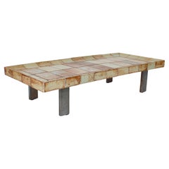 Mesa baja de cerámica francesa Roger Capron Modelo Cuvette Vallauris