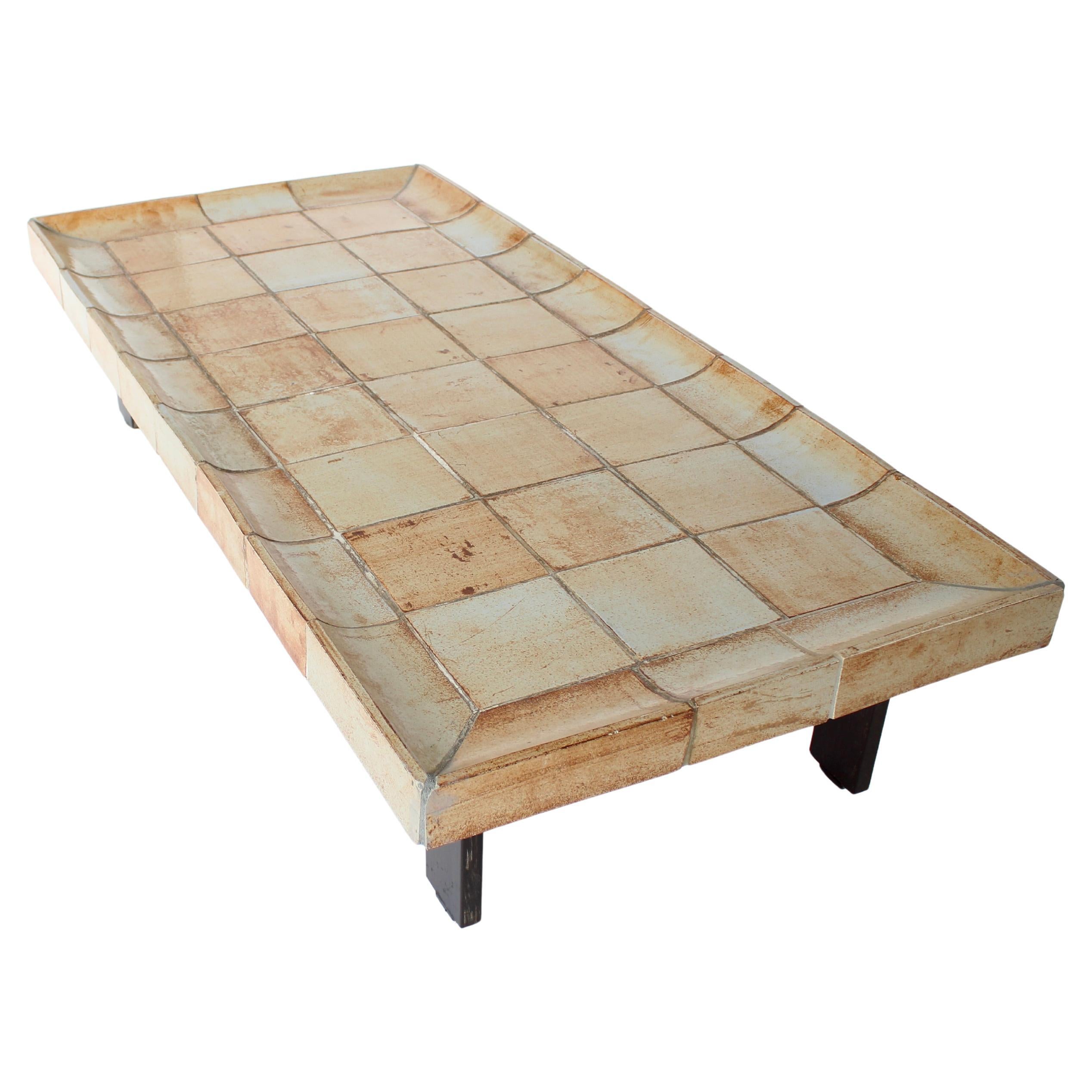 Roger Capron Table basse en céramique française Modèle Cuvette Vallauris en vente