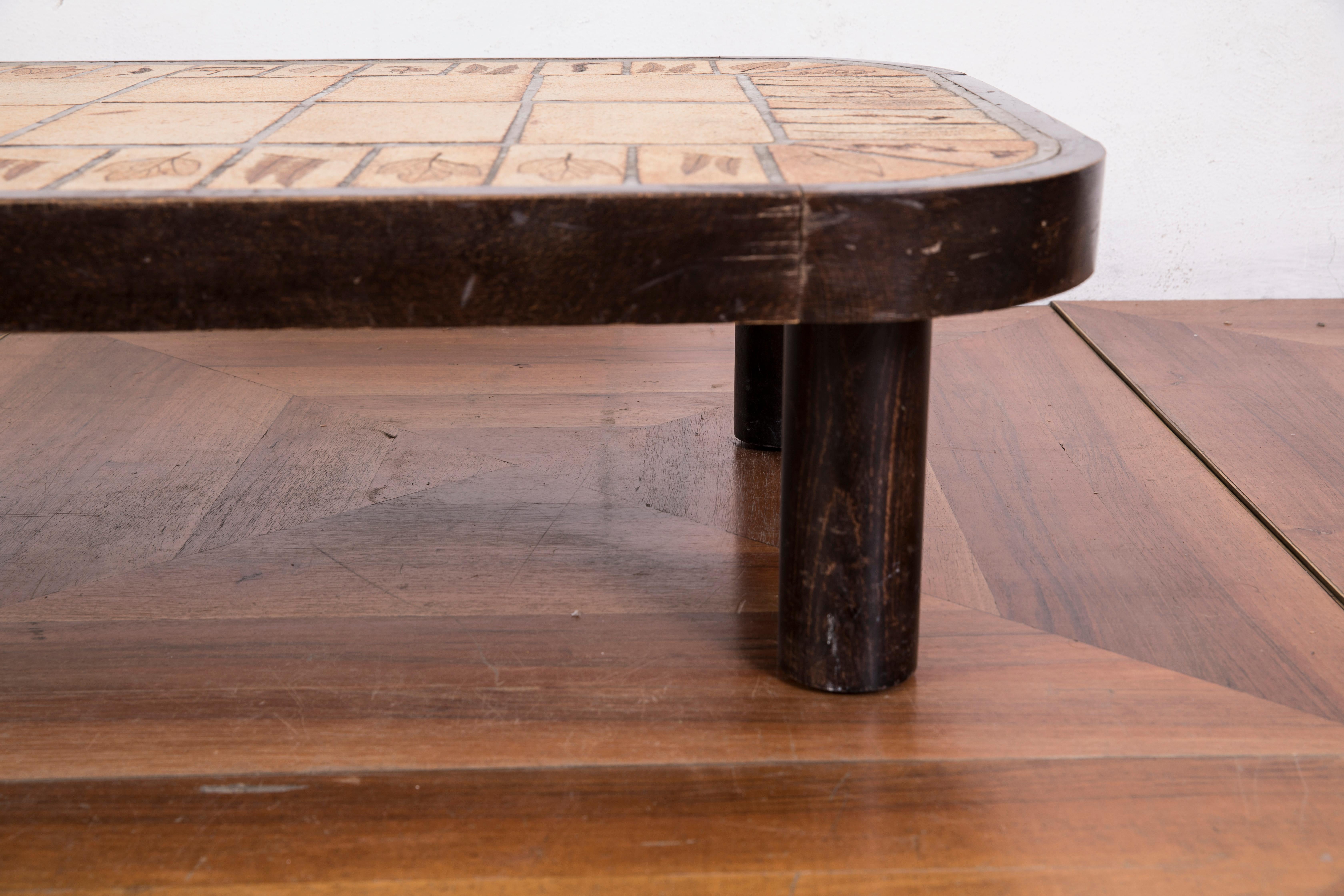 Roger Capron Garrigue Ceramic French Coffee Table, 1960s 1