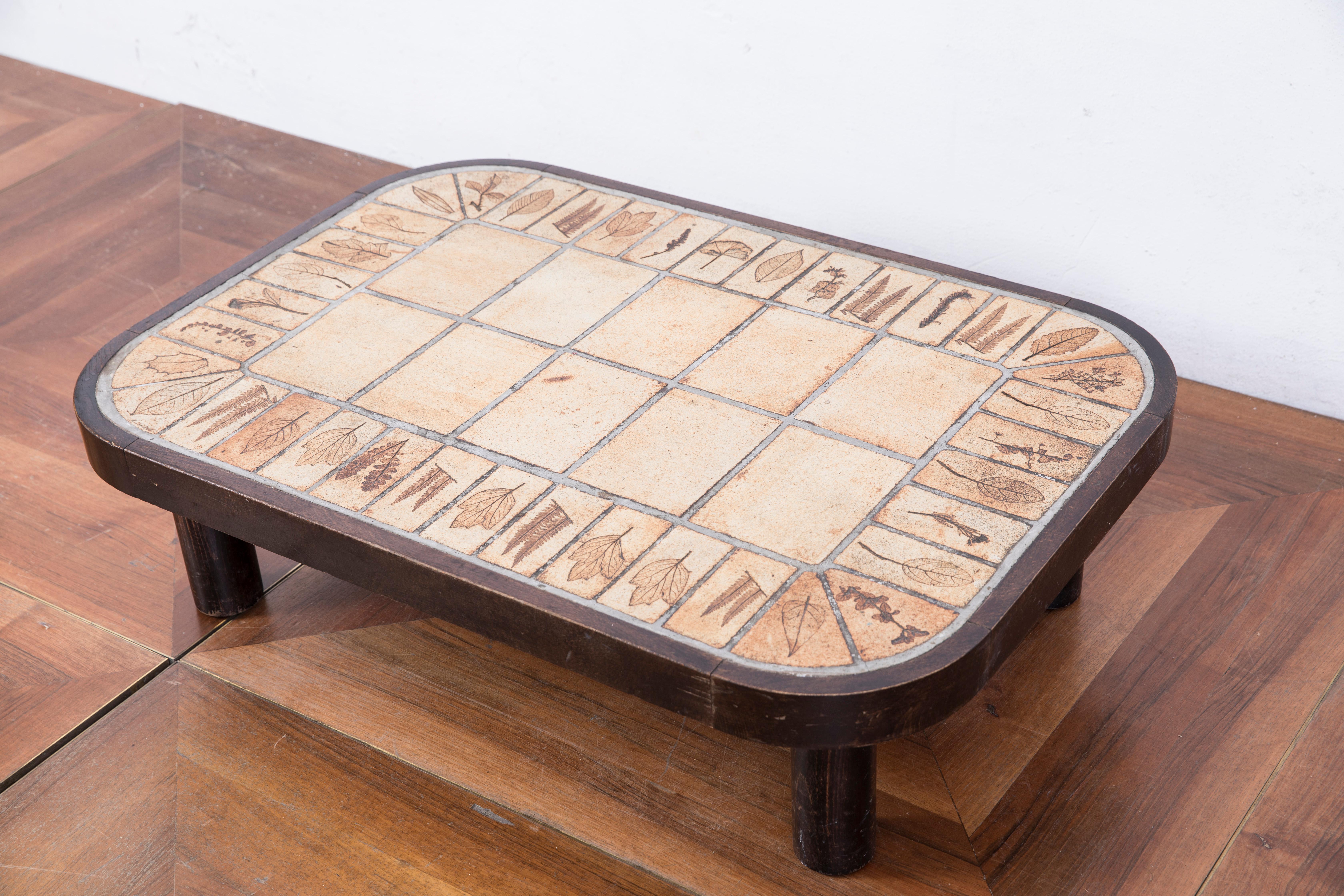 Roger Capron Garrigue Ceramic French Coffee Table, 1960s 2