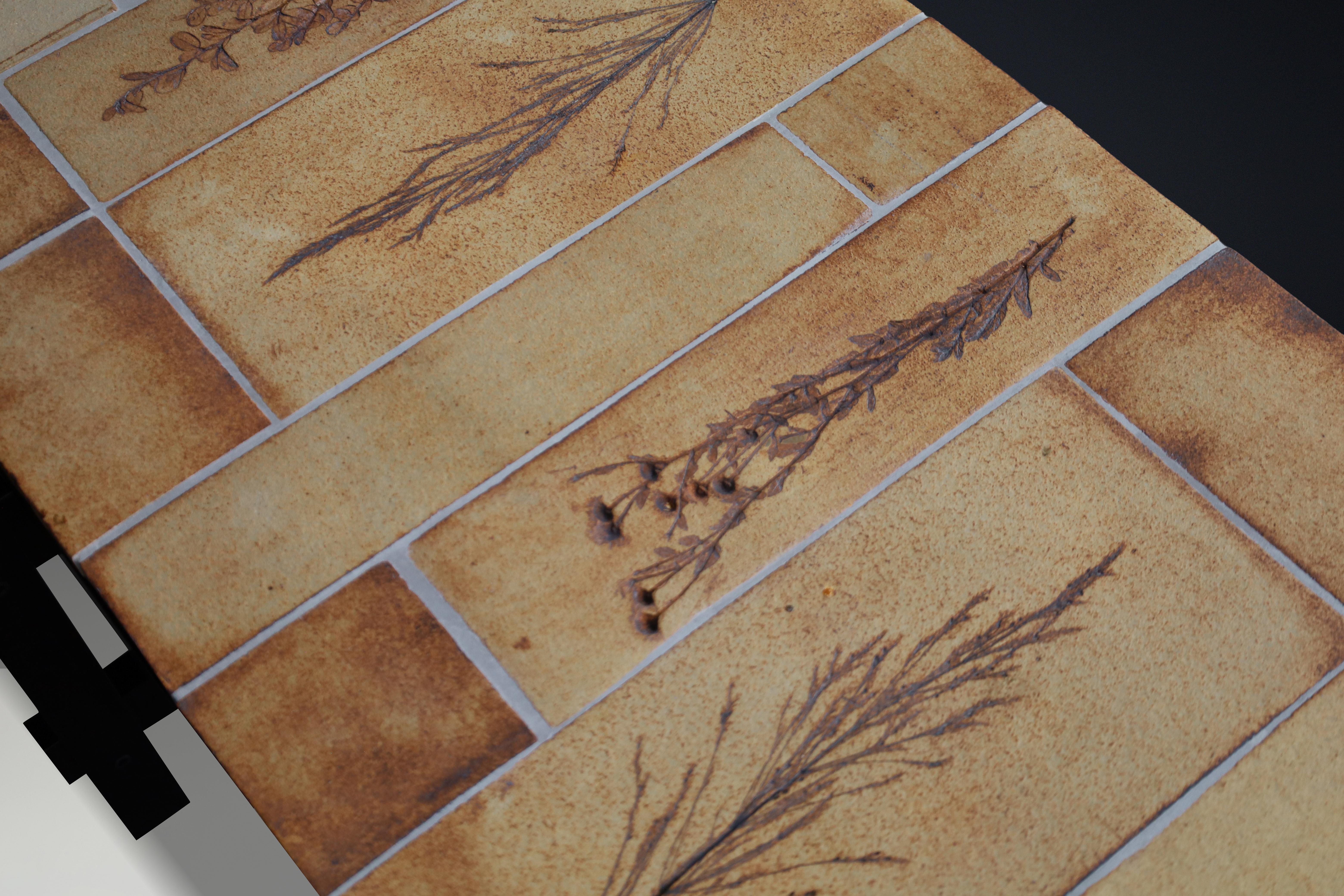 Roger Capron “Garrigue” Ceramic Tile Coffee Table, France, 1960s en venta 3