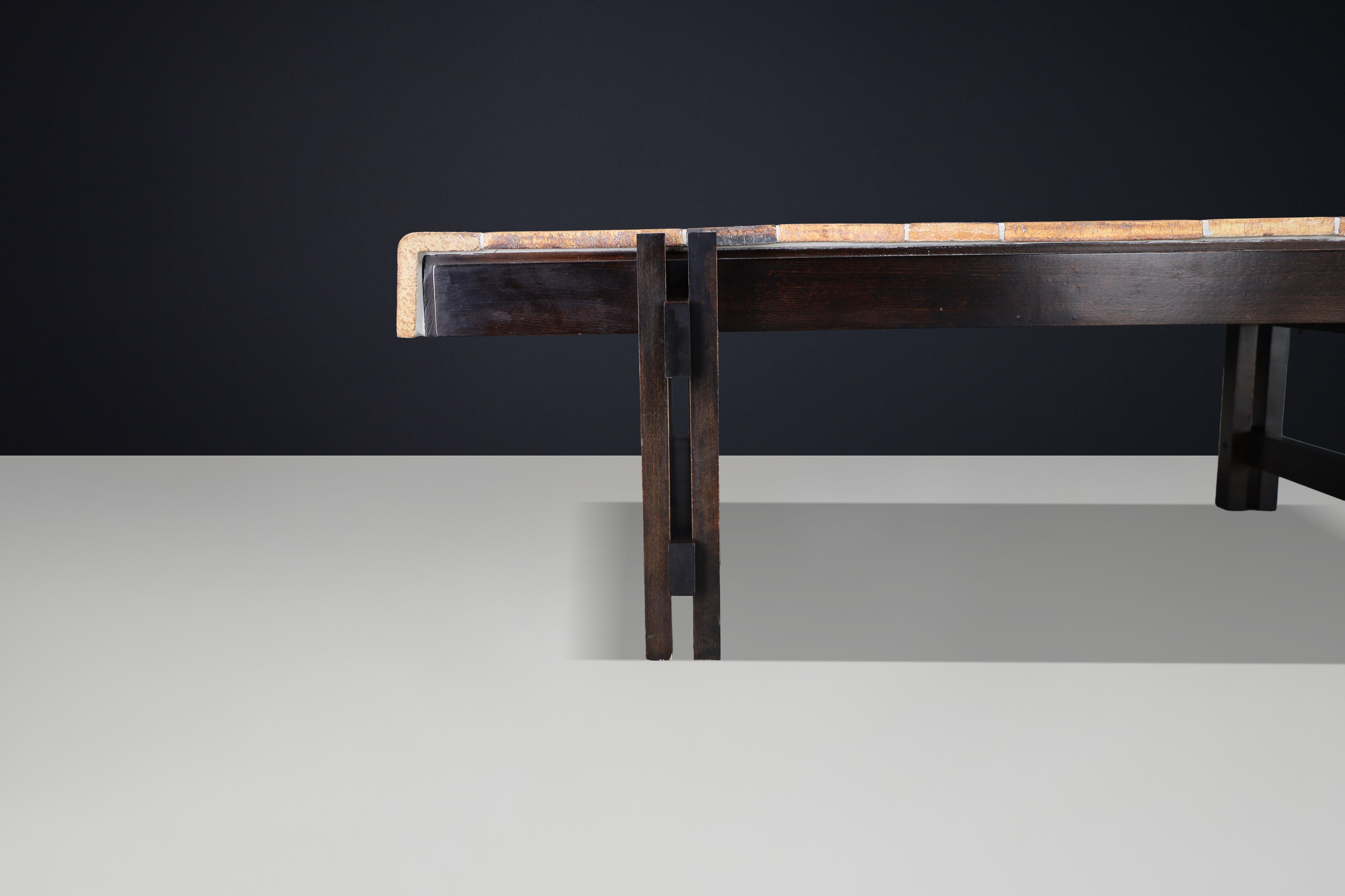 Roger Capron “Garrigue” Ceramic Tile Coffee Table, France, 1960s en venta 6