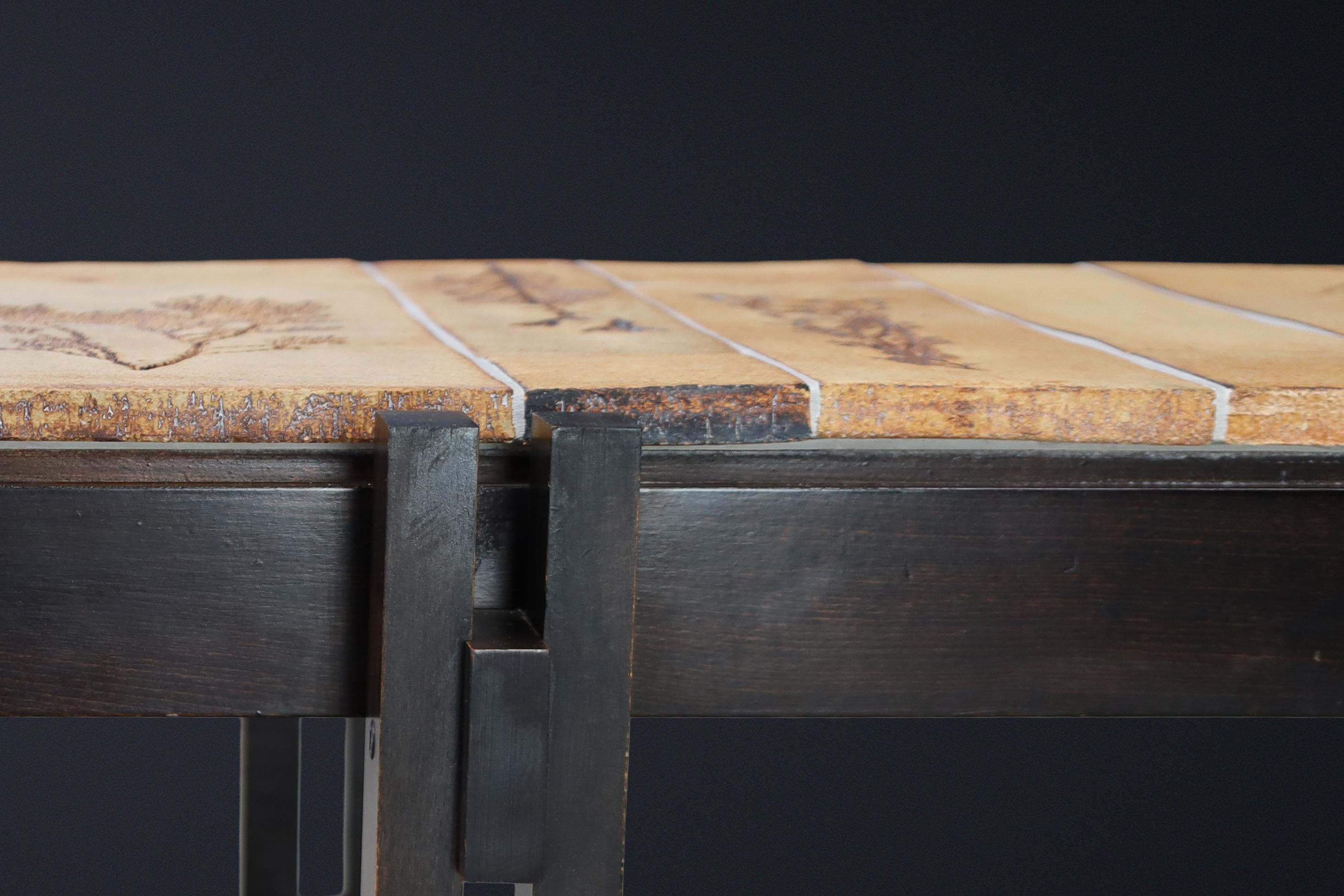 Roger Capron “Garrigue” Ceramic Tile Coffee Table, France, 1960s Cerámico en venta