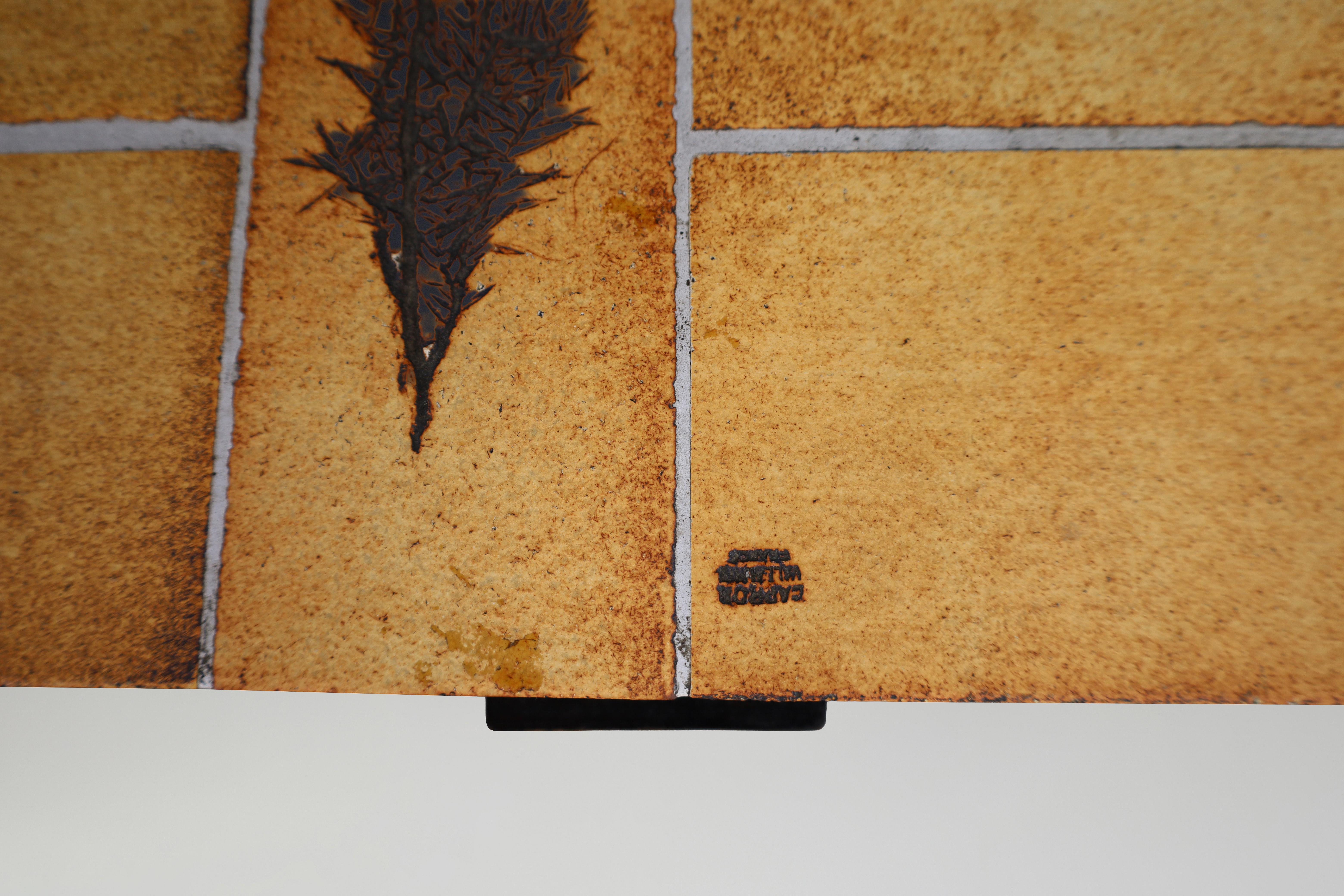 Roger Capron “Garrigue” Coffee Table with Botanical Tiles, France, 1960s For Sale 6