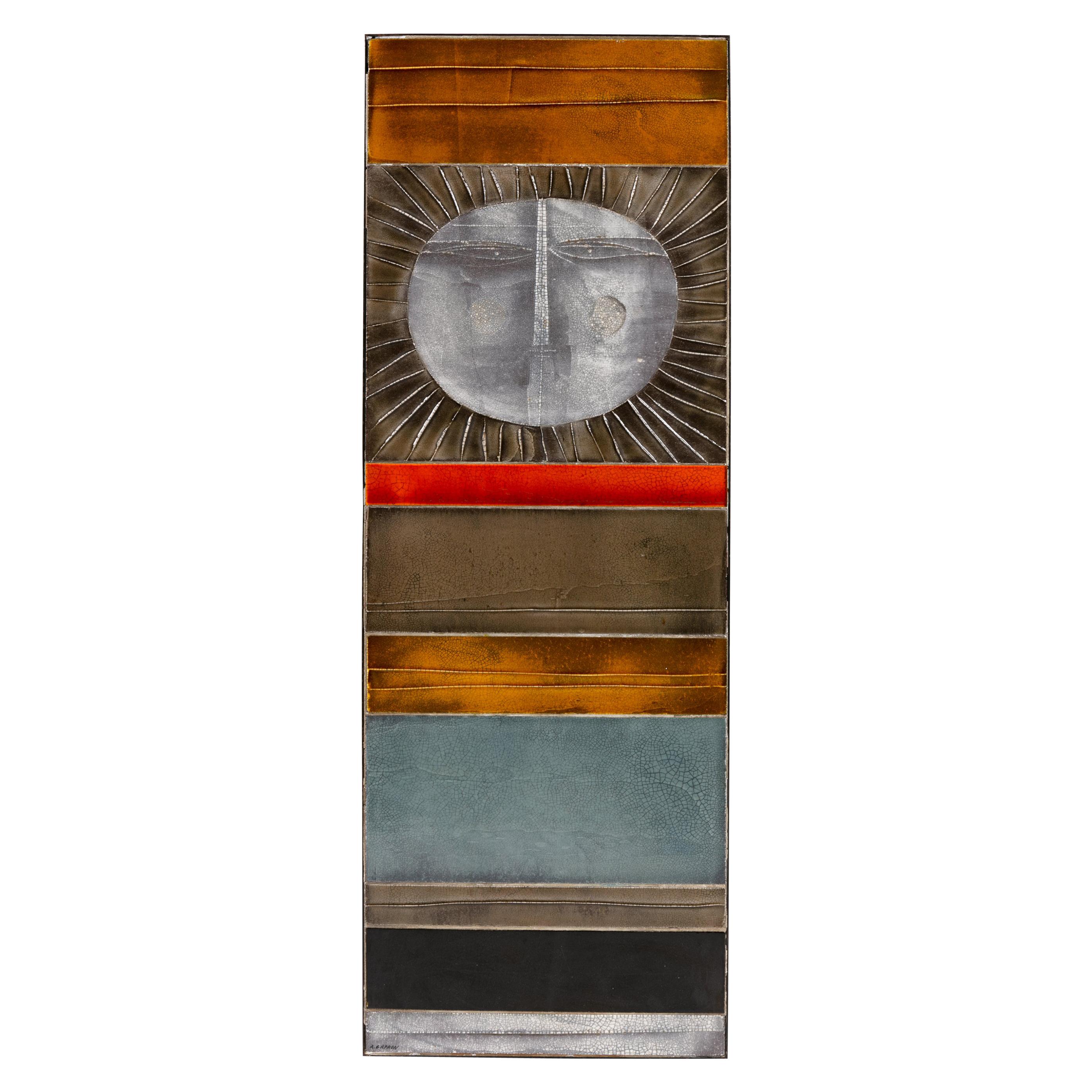 Roger Capron "Glazed Lava" Ceramic Tile Panel, France 1960s