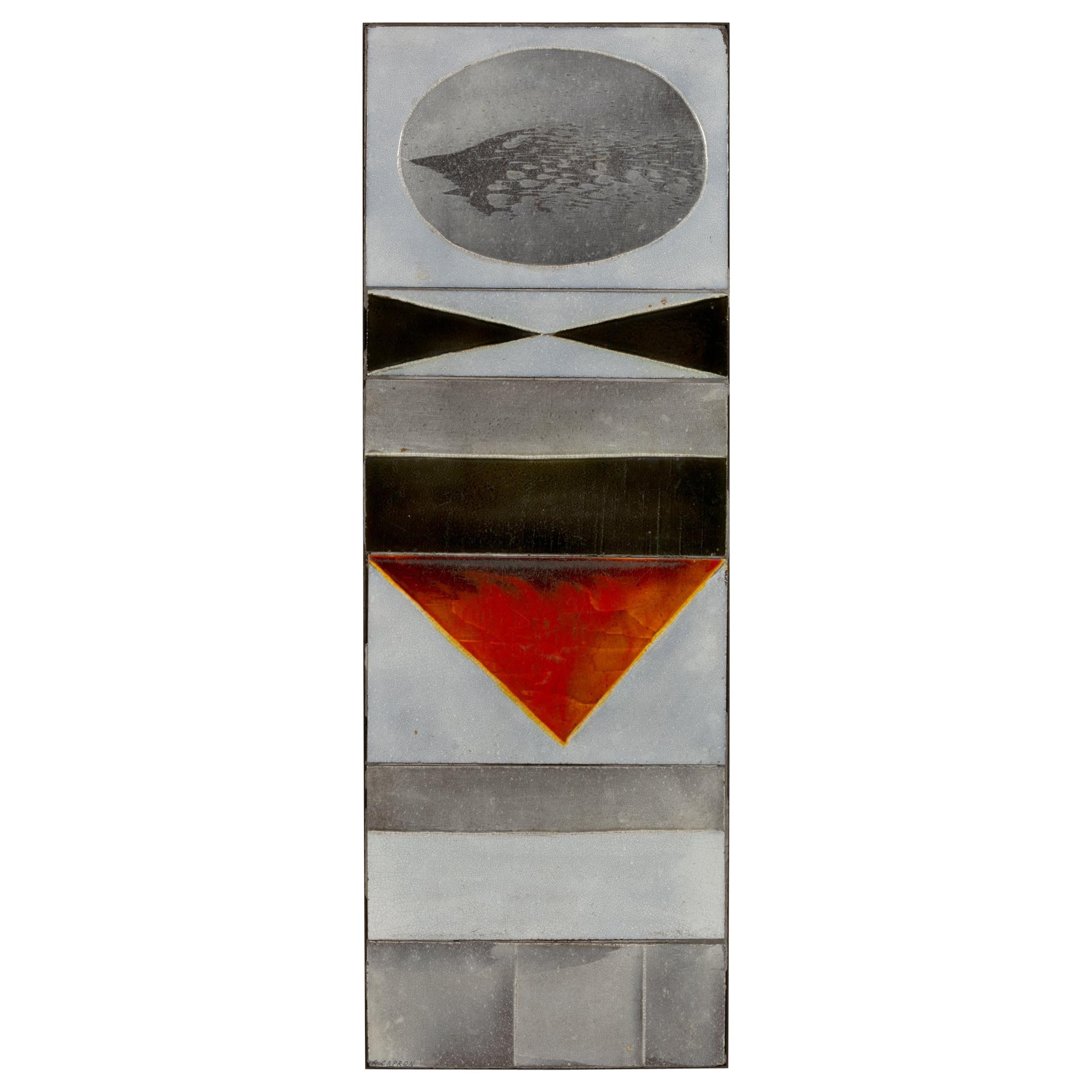 Roger Capron "Glazed Lava" Ceramic Tile Panel, France, 1960s