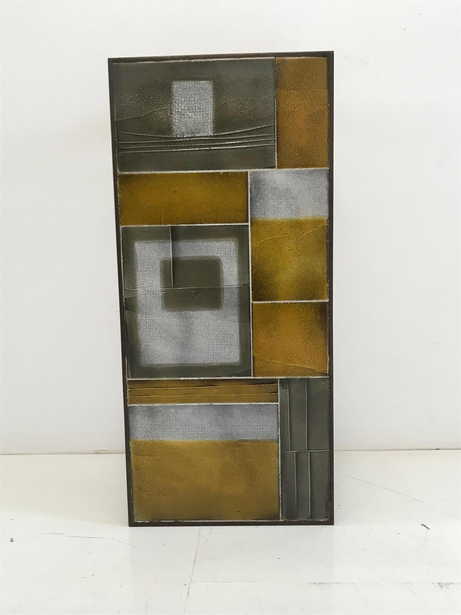 French Roger Capron, Glazed Lava Tile Coffee Table, 1962