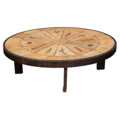 Roger Capron Gres des Garrigues Oval Coffee Table, France