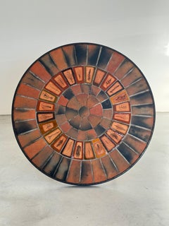 Roger Capron " Herbier " Ceramic Coffee Table - Vallauris, France - circa 1960s