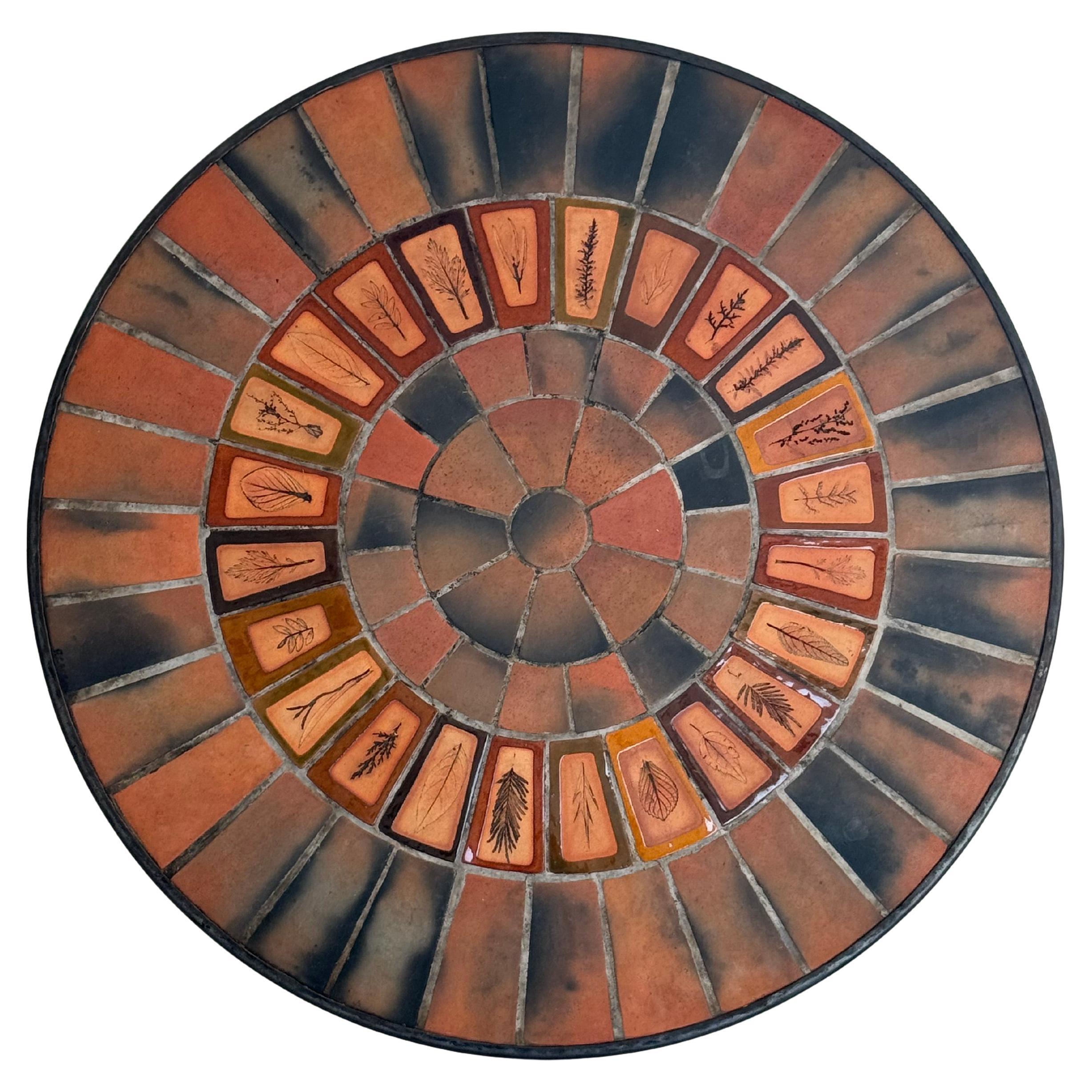 Roger Capron " Herbier " Ceramic Coffee Table - Vallauris, France - circa 1960s