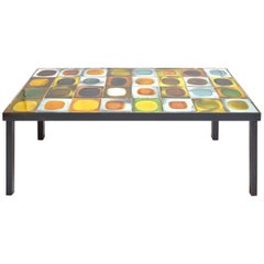 Roger Capron Iconic Ceramic Coffee Table, 1960s