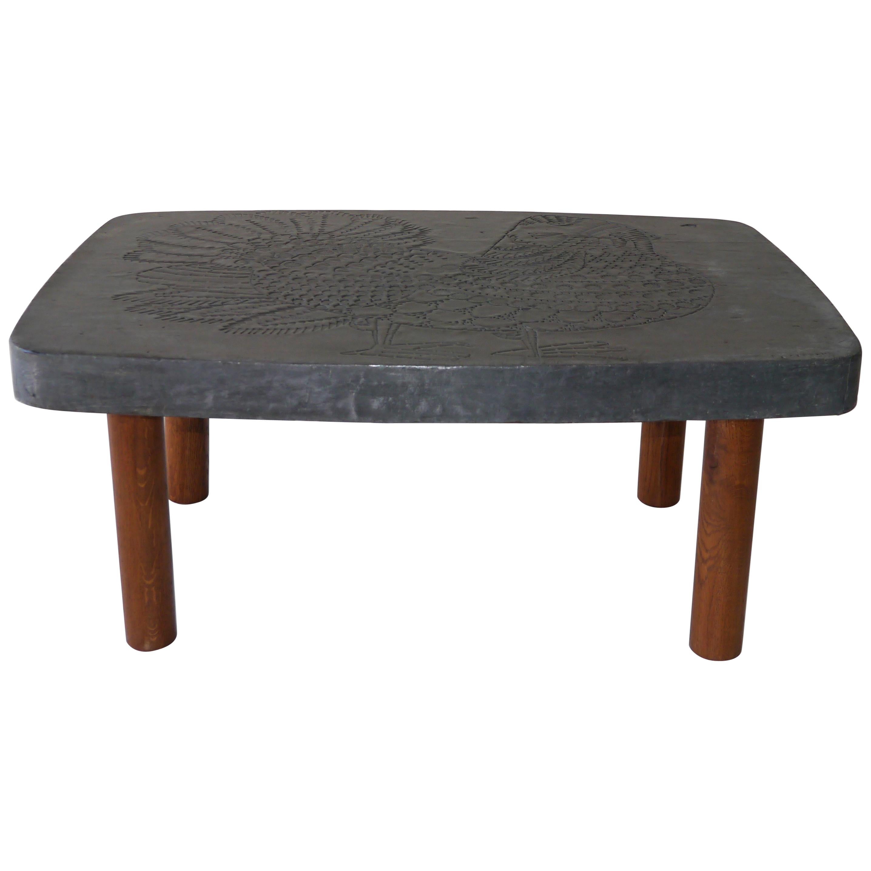 Roger Capron, Iconic Low Table, France, circa 1968 For Sale