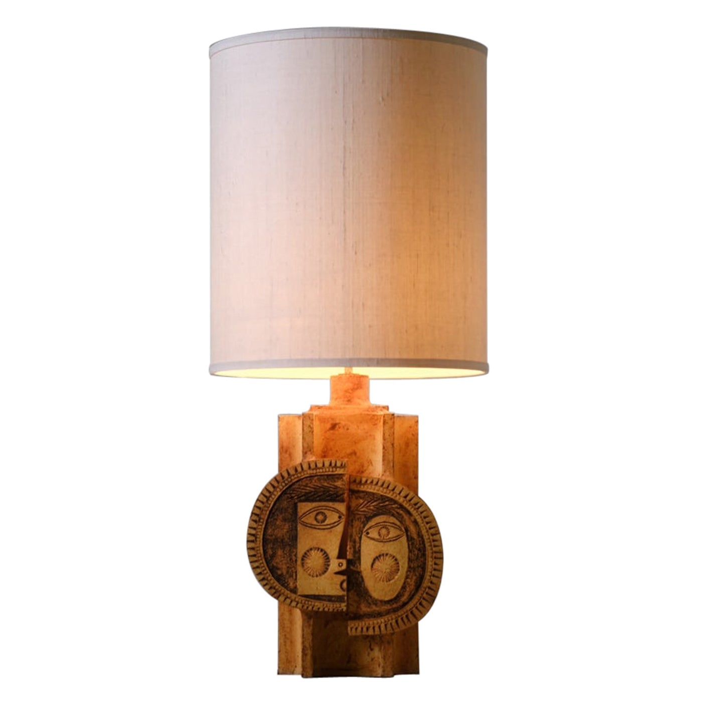 Lampe de bureau en céramique Roger Capron & Jean Derval, France, 1970