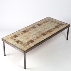 Roger Capron, grande table basse en céramique France Vallauris, 1960