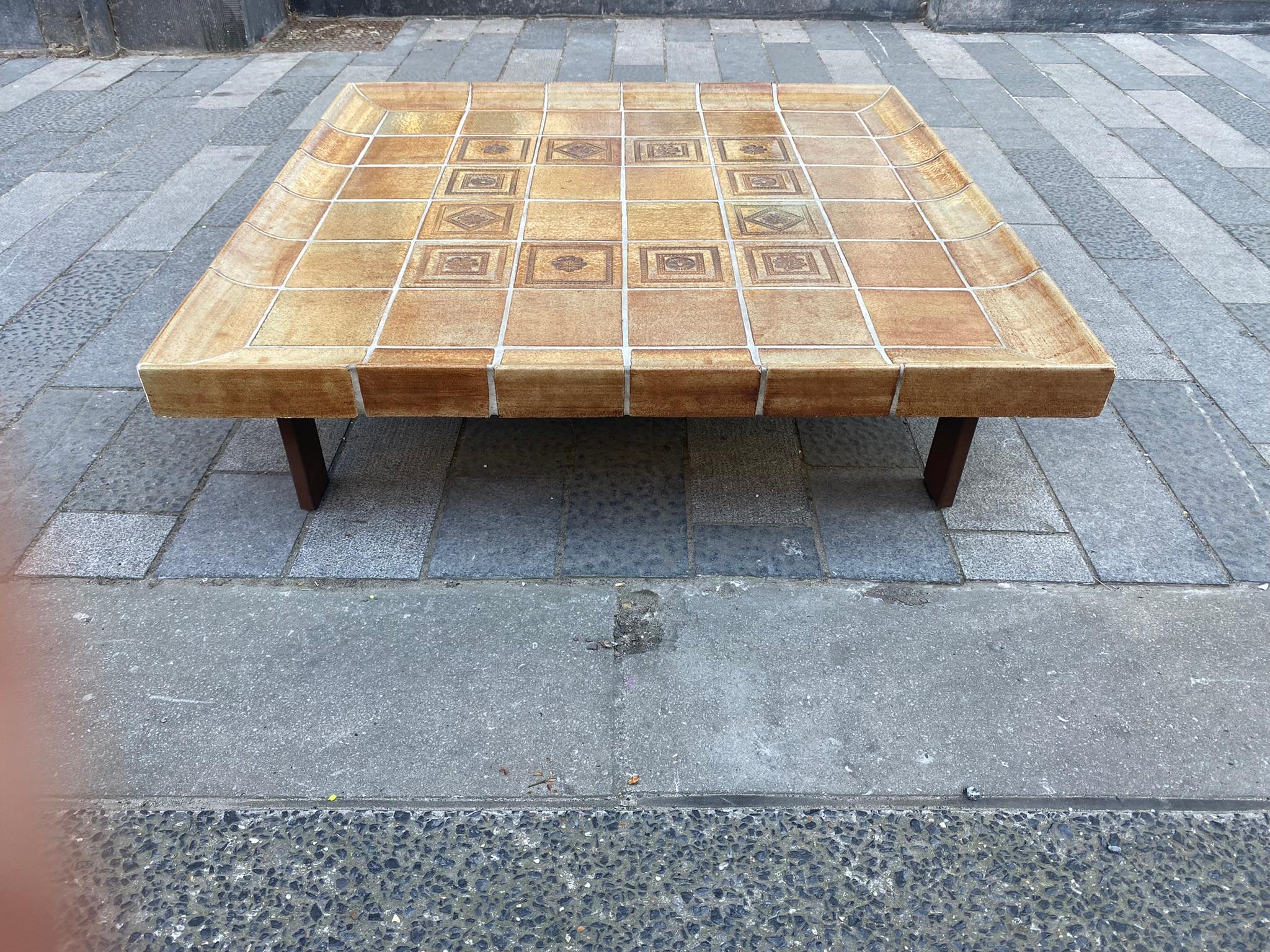 Roger Capron, Large Ceramic Coffee Table, Model 