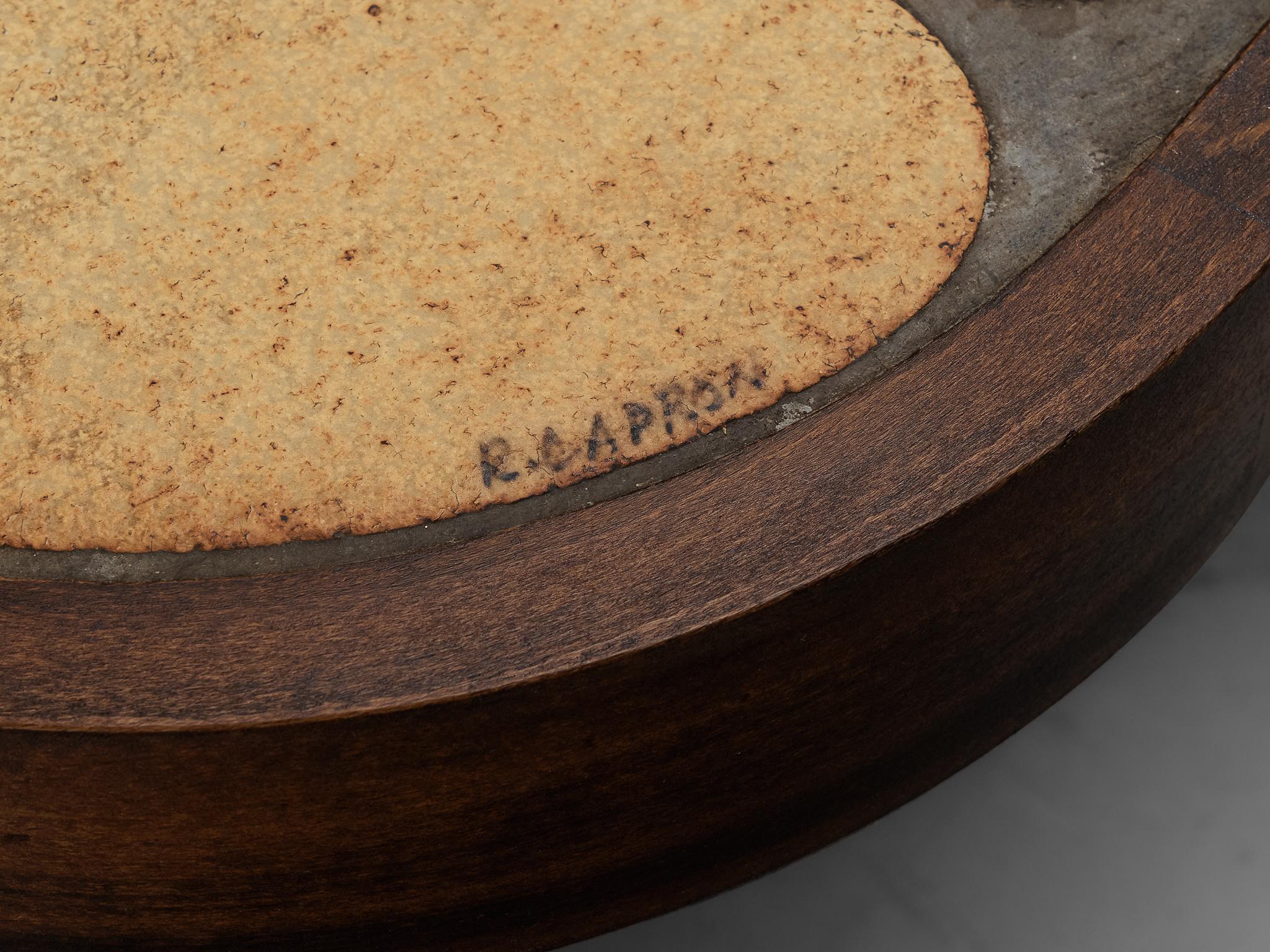 Roger Capron Large ‘Shogun’ Coffee Table in Ceramic and Wood 4