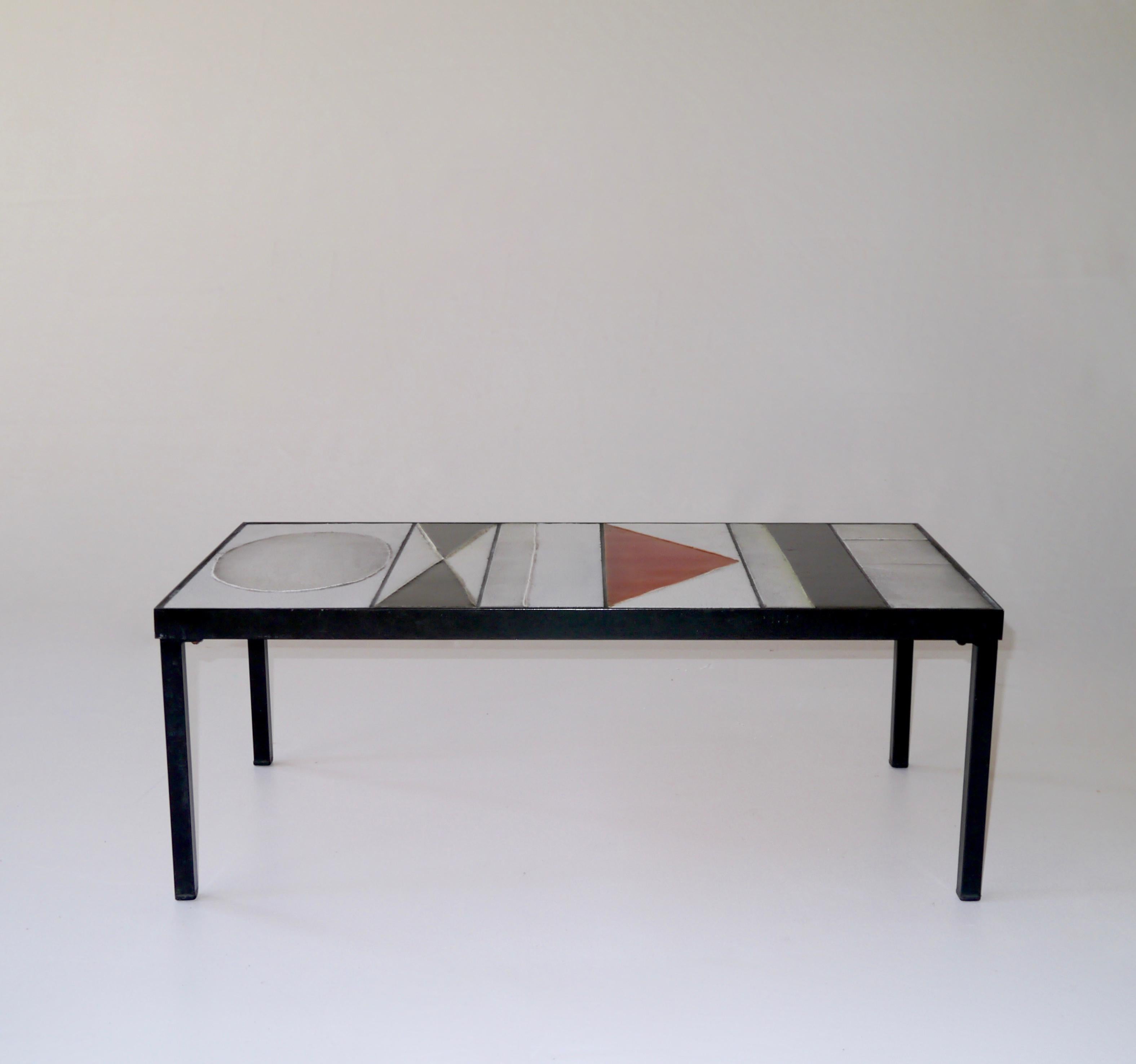 Roger Capron, Lava Glazed Low Table, France, circa 1965 In Good Condition In Saint Ouen, FR