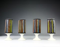 Roger Capron, Mazagran "Pyjama" Ceramic Glasses, France, 1960s