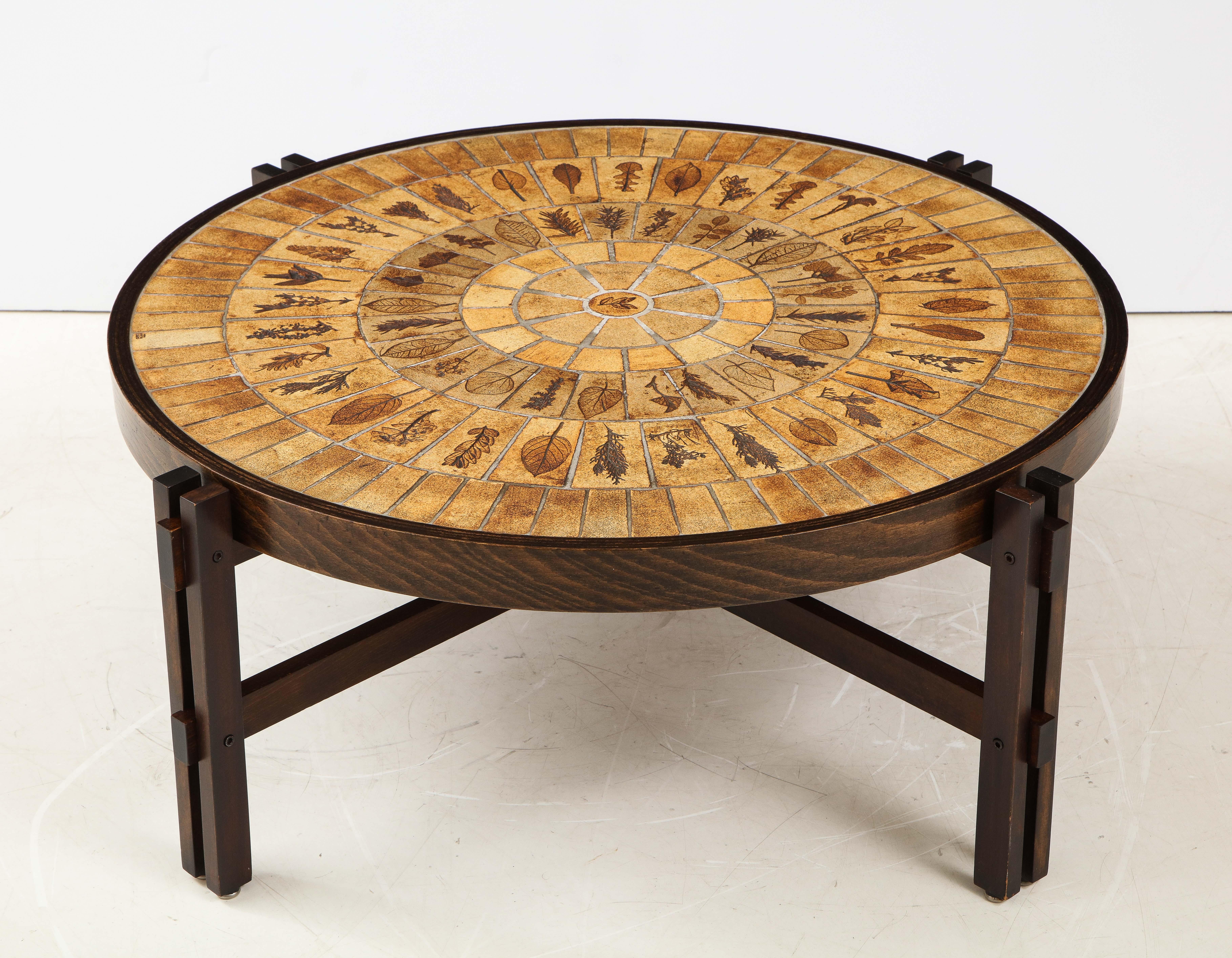 French Roger Capron Mid-Century Modern Coffee Table