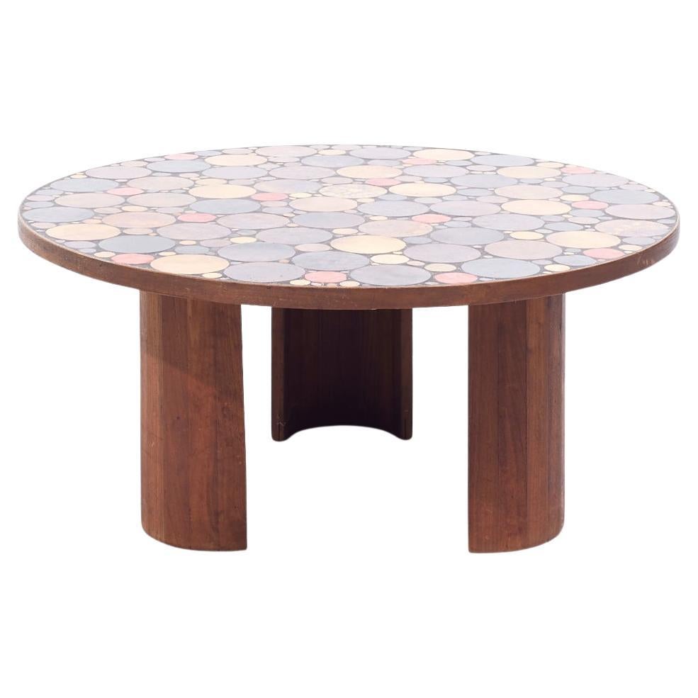 Roger Capron Mid Century Mosaic Tile Coffee Table For Sale