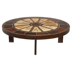 Roger Capron Oval Garrigue Coffee Table with Segmental Tile c. 1960's