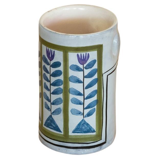 Roger Capron Painted Cup with Flower Motif