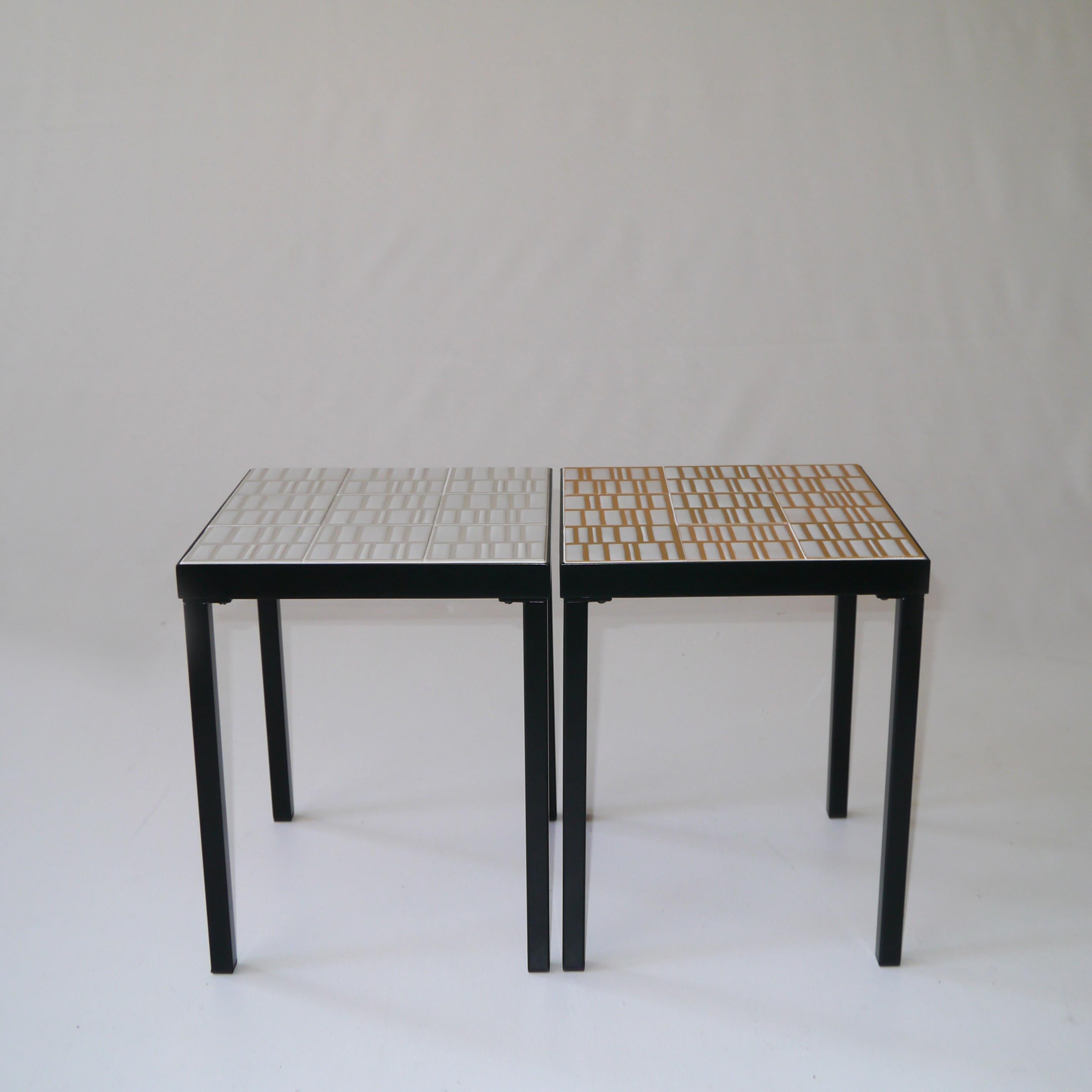 Roger Capron, Pair of Low Tables, France, circa 1960 In Good Condition For Sale In Saint Ouen, FR