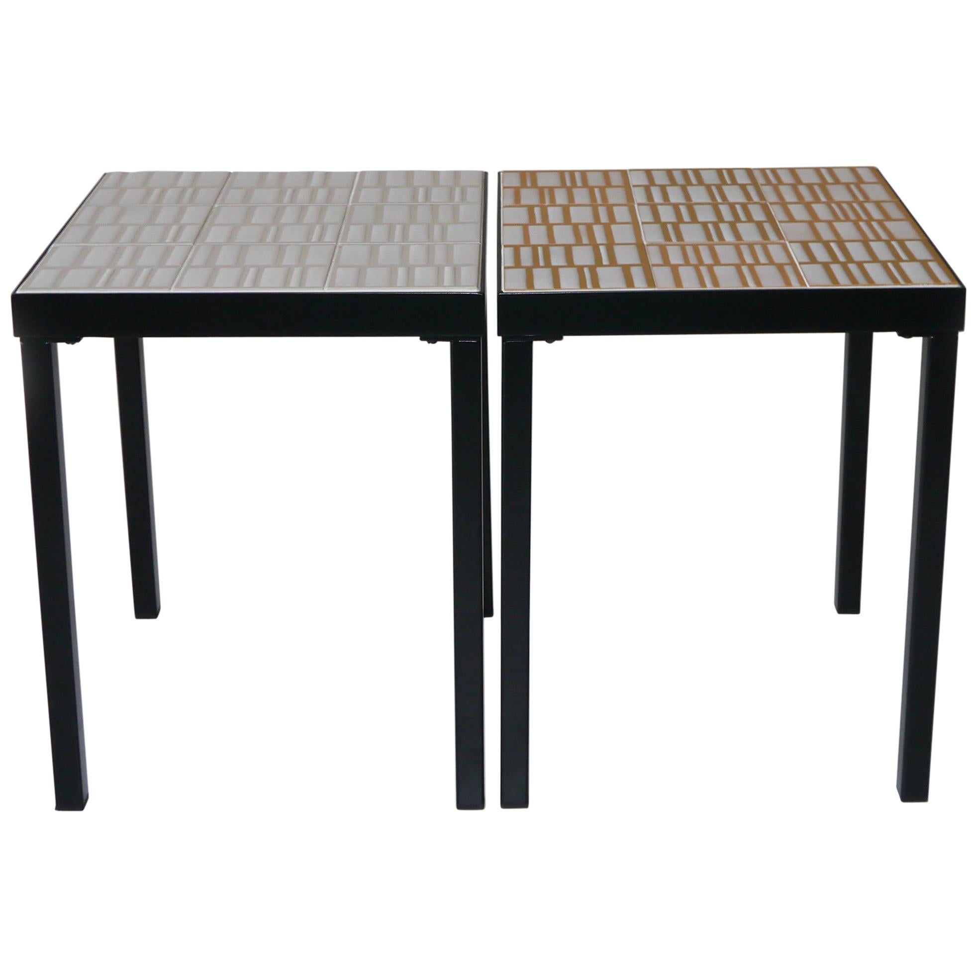 Roger Capron, Pair of Low Tables, France, circa 1960 For Sale