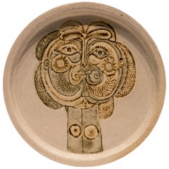 Roger Capron Plate with Relief Portrait