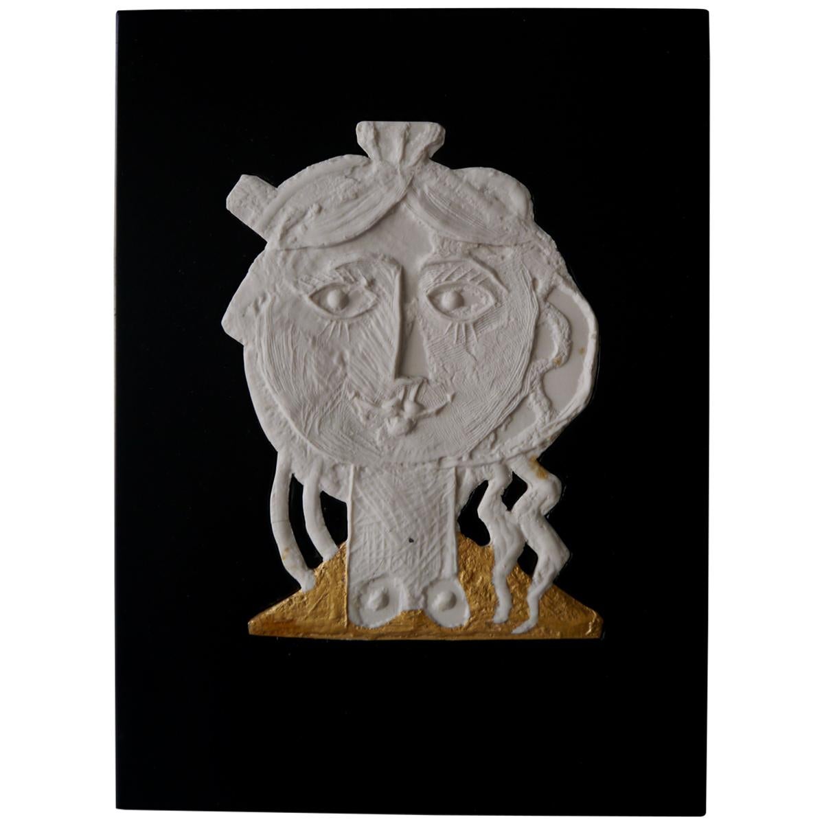 Roger Capron, Porcelain Panel, France, circa 1990 For Sale