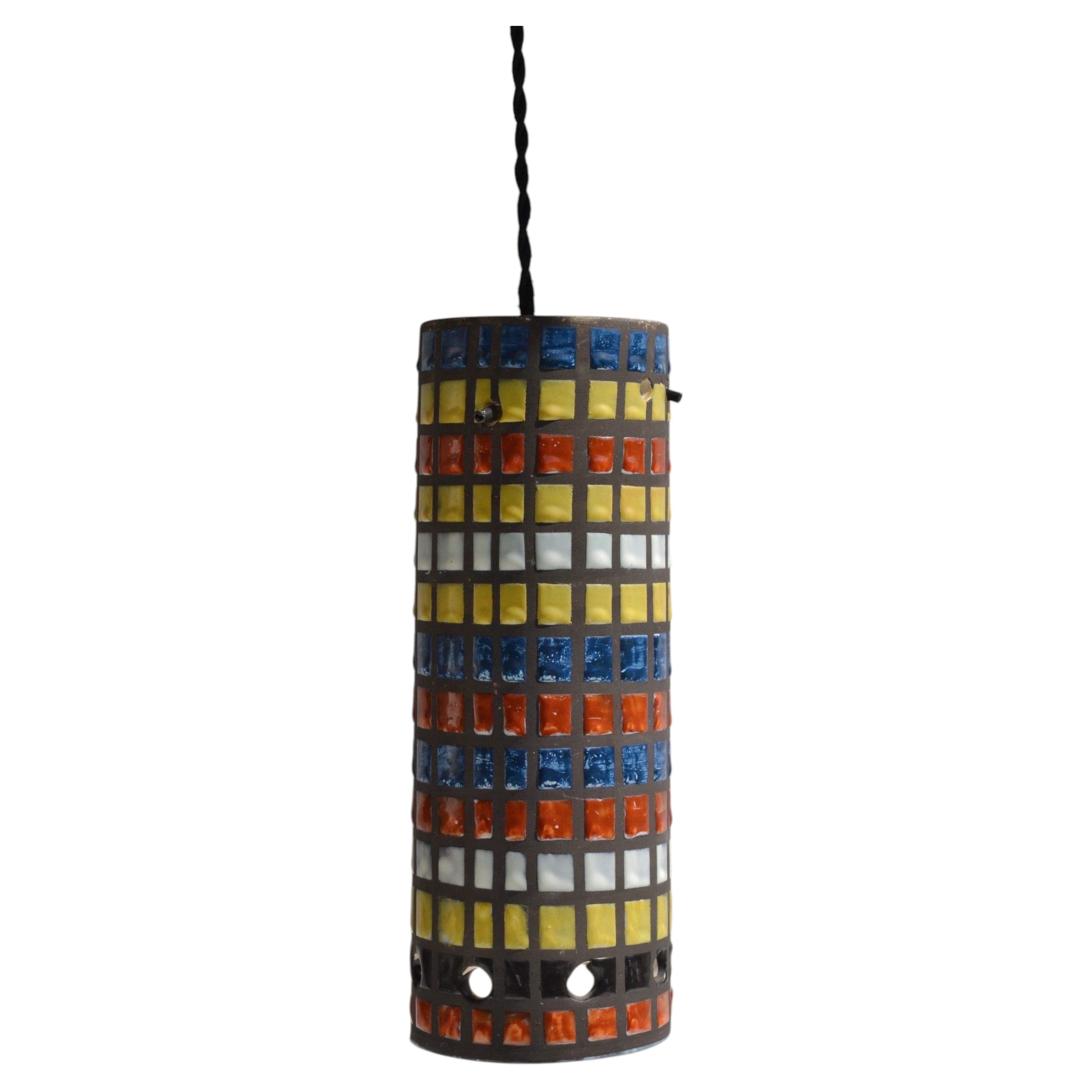 Roger Capron 'Pyjama' Pendant Light, 1960s Glazed Ceramic Design For Sale