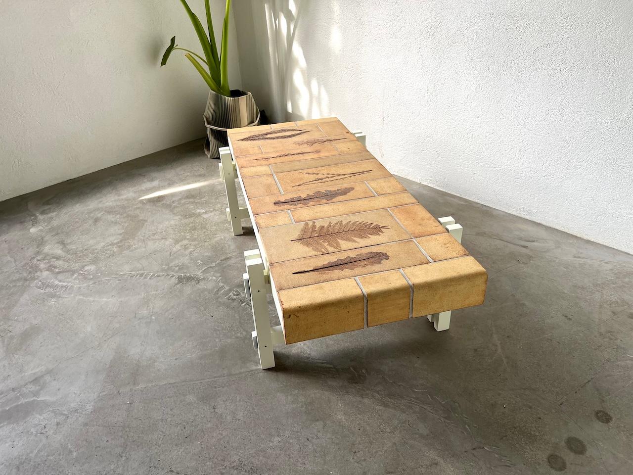 Roger Capron rectangular coffee table, France 1960 For Sale 4