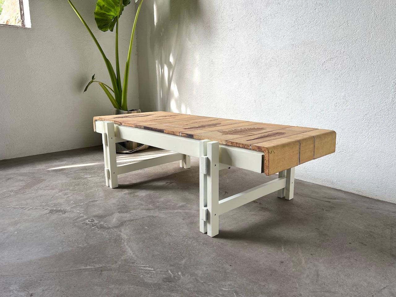 French Roger Capron rectangular coffee table, France 1960 For Sale
