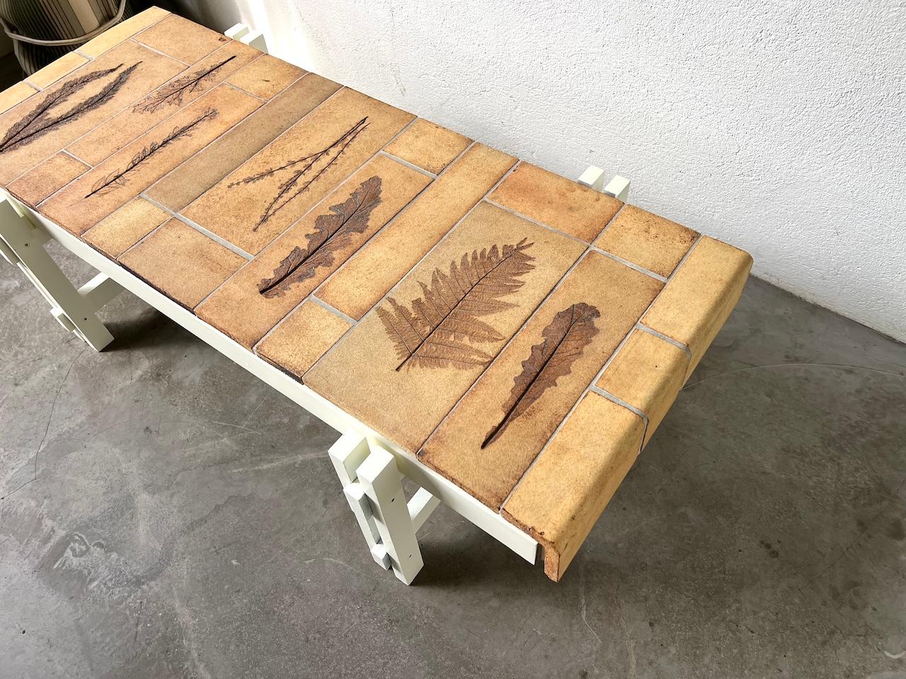 Roger Capron rectangular coffee table, France 1960 In Good Condition For Sale In LYON, FR