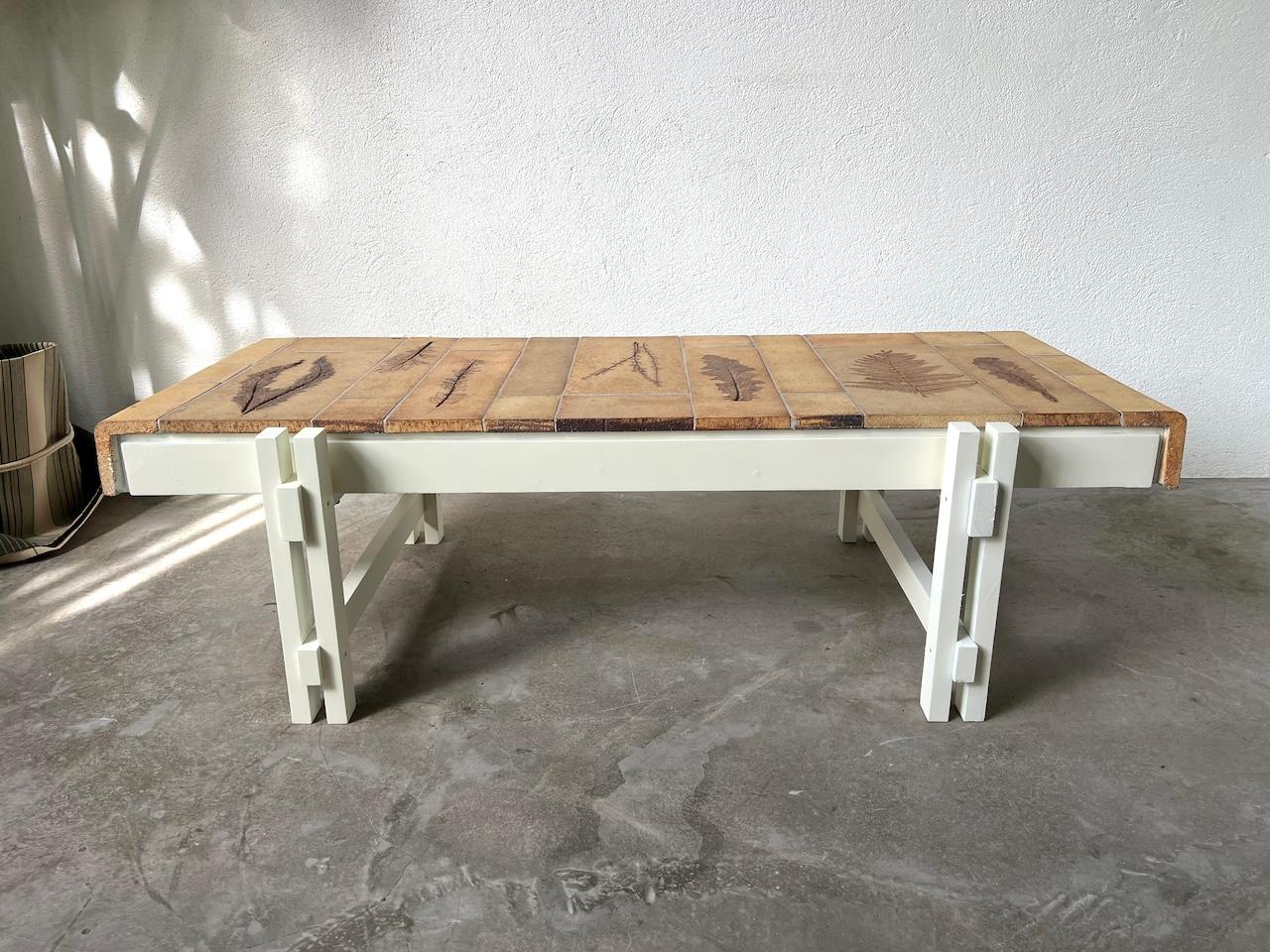 Roger Capron rectangular coffee table, France 1960 For Sale 1
