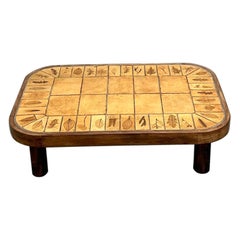 Table basse rectangulaire Roger Capron, modèle Herbiers