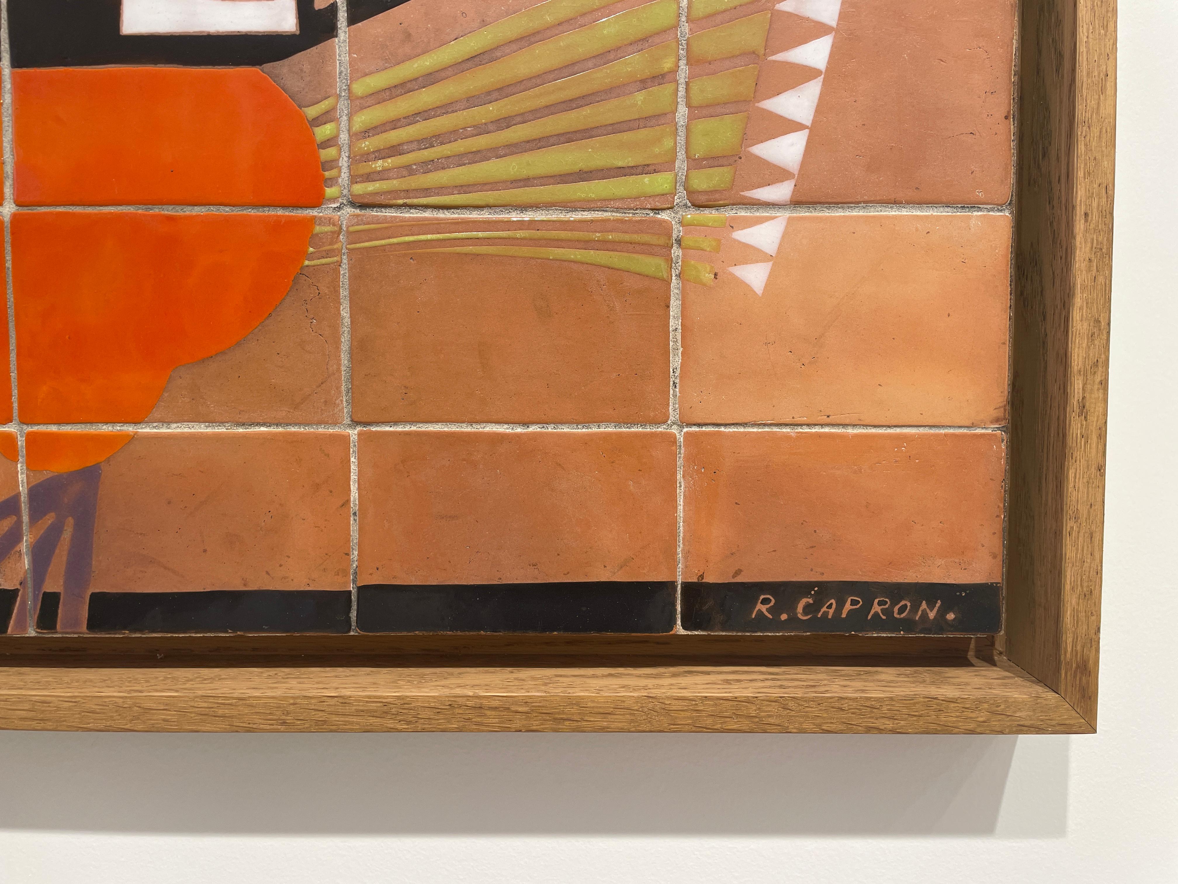 Panneau Mural - Brown Figurative Sculpture by Roger Capron