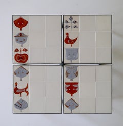 Roger Capron, Set of 4 Low Tables, France, circa 1960