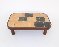 Table basse en céramique française Sho-Gun de Roger Capron, Vallauris, signée R Capron