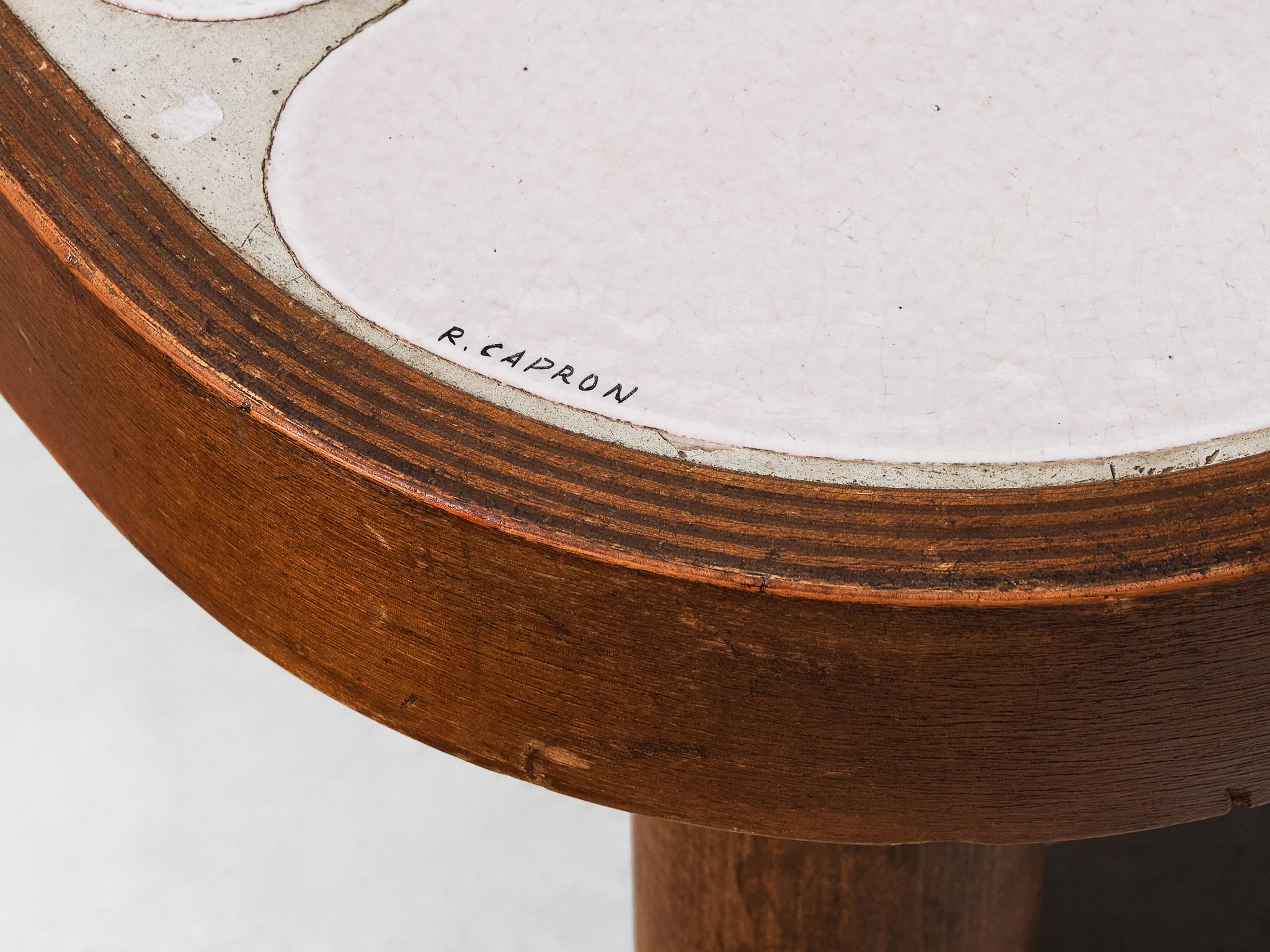 Roger Capron 'Shogun' Coffee Table in Ceramic and Wood For Sale 4