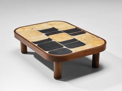 Roger Capron ‘Shogun’ Coffee Table in Ceramic and Wood 