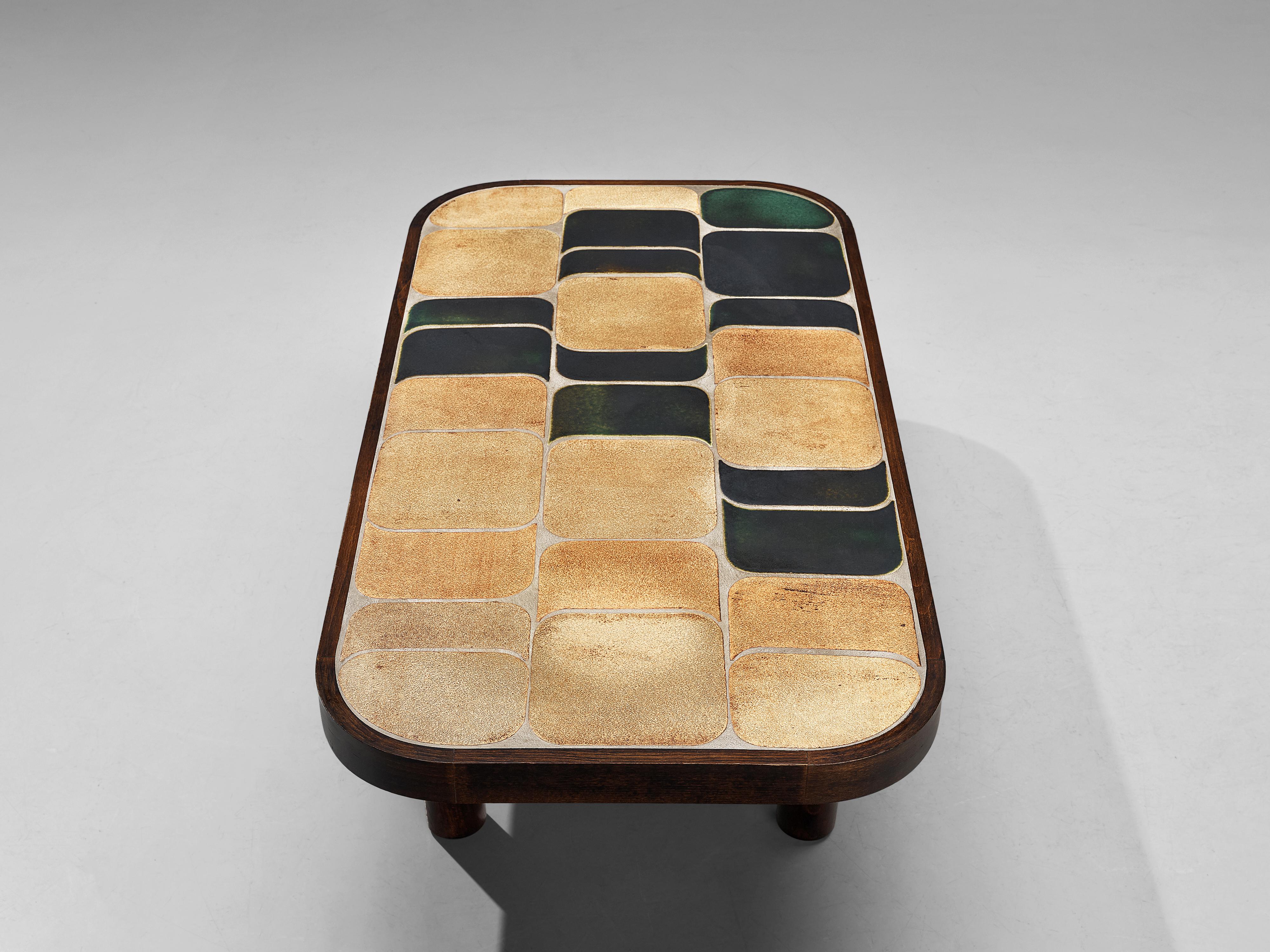French Roger Capron ‘Shogun’ Coffee Table in Ceramic