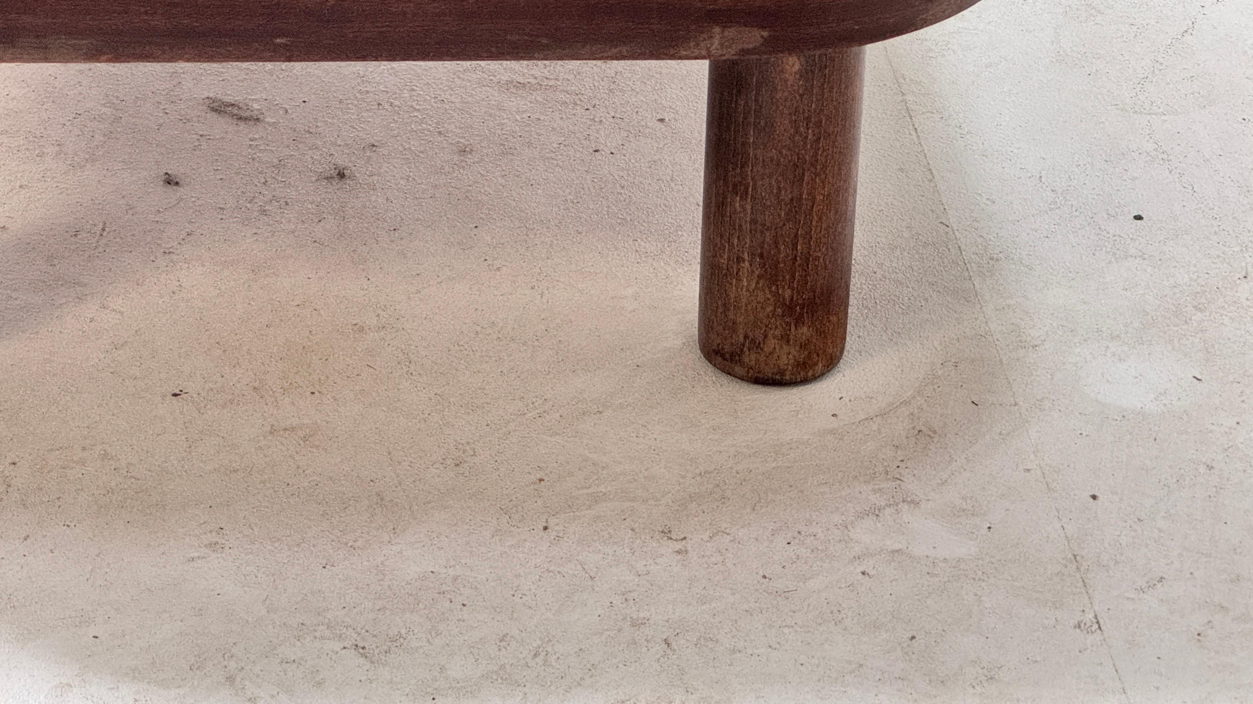 Roger Capron 'Shogun' Couchtisch aus Keramik Frankreich 1970 Farbe braun und grün 5